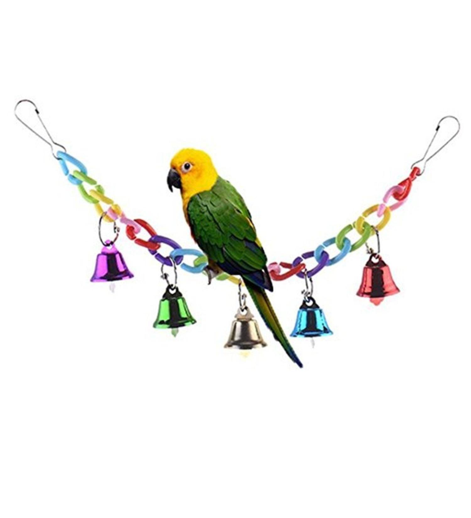 Hypeety Hamster Parrot Hanging Ladder Bridge Swing with Metal Bell - Bird Toy Accessory - Buy Online on GoSupps.com