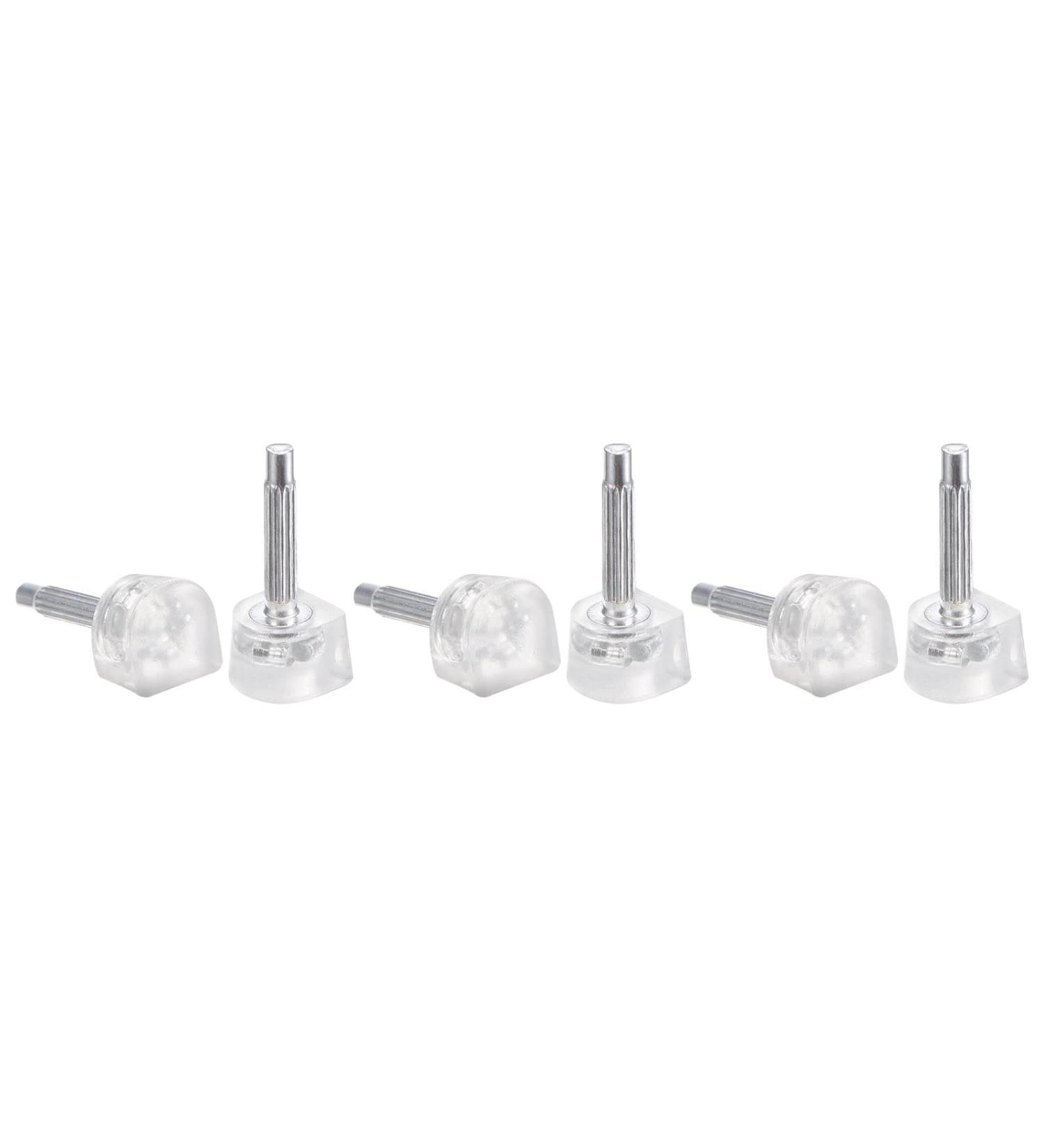 3 Pairs TPU High Heel Replacement Tap Caps for Women - 2.4mm Pin - Transparent/Silver Tone - Buy Online on GoSupps.com