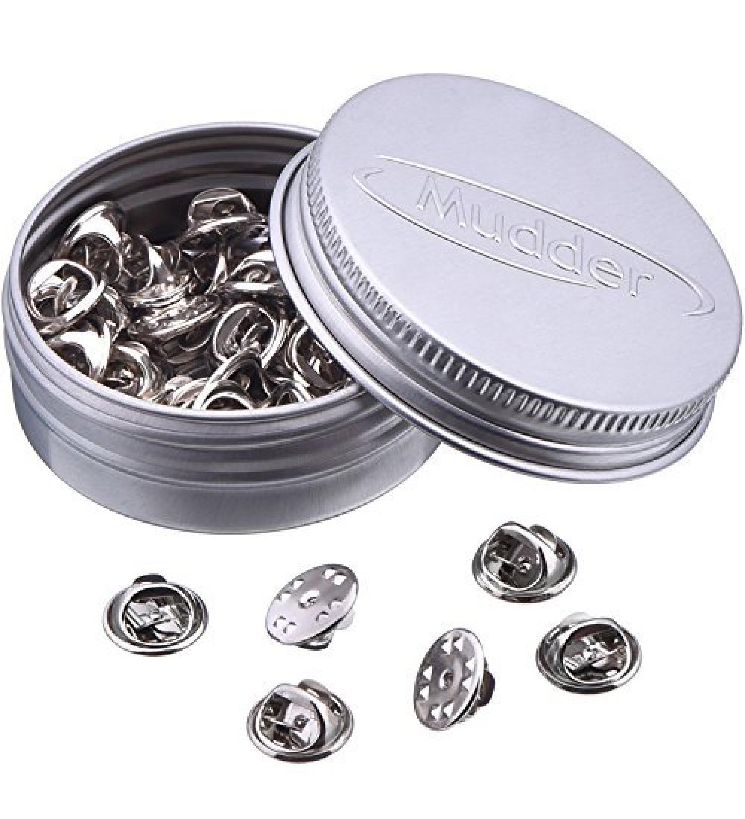 50-Piece Silver Lapel Pin Backs Butterfly Clutch Replacement for Enamel Pins - Buy Online on GoSupps.com
