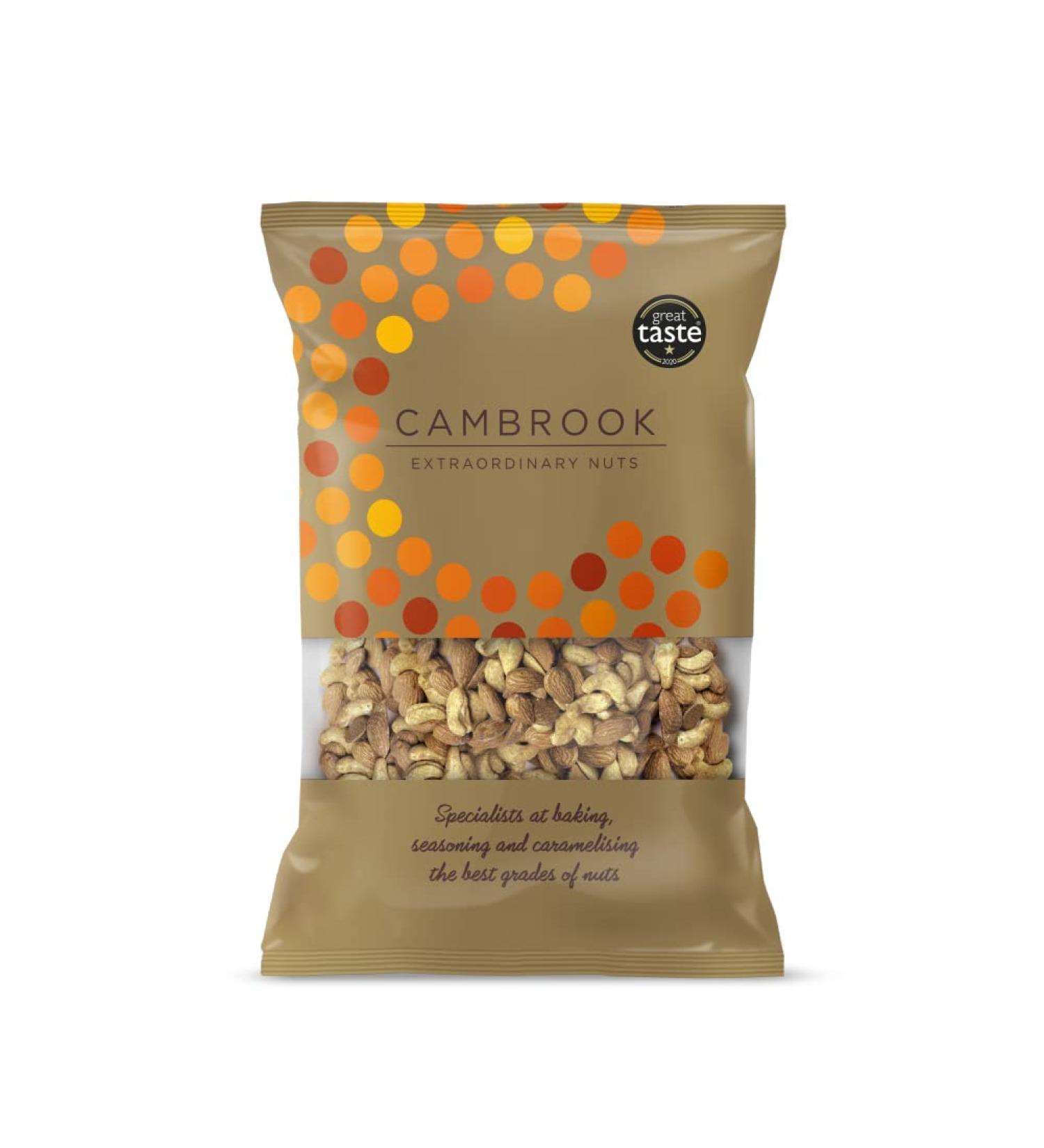 Cambrook Hickory Smoke Almonds & Cashews 1kg Bag - Premium Quality, Gluten-Free, Vegan Nuts - Buy Online on GoSupps.com