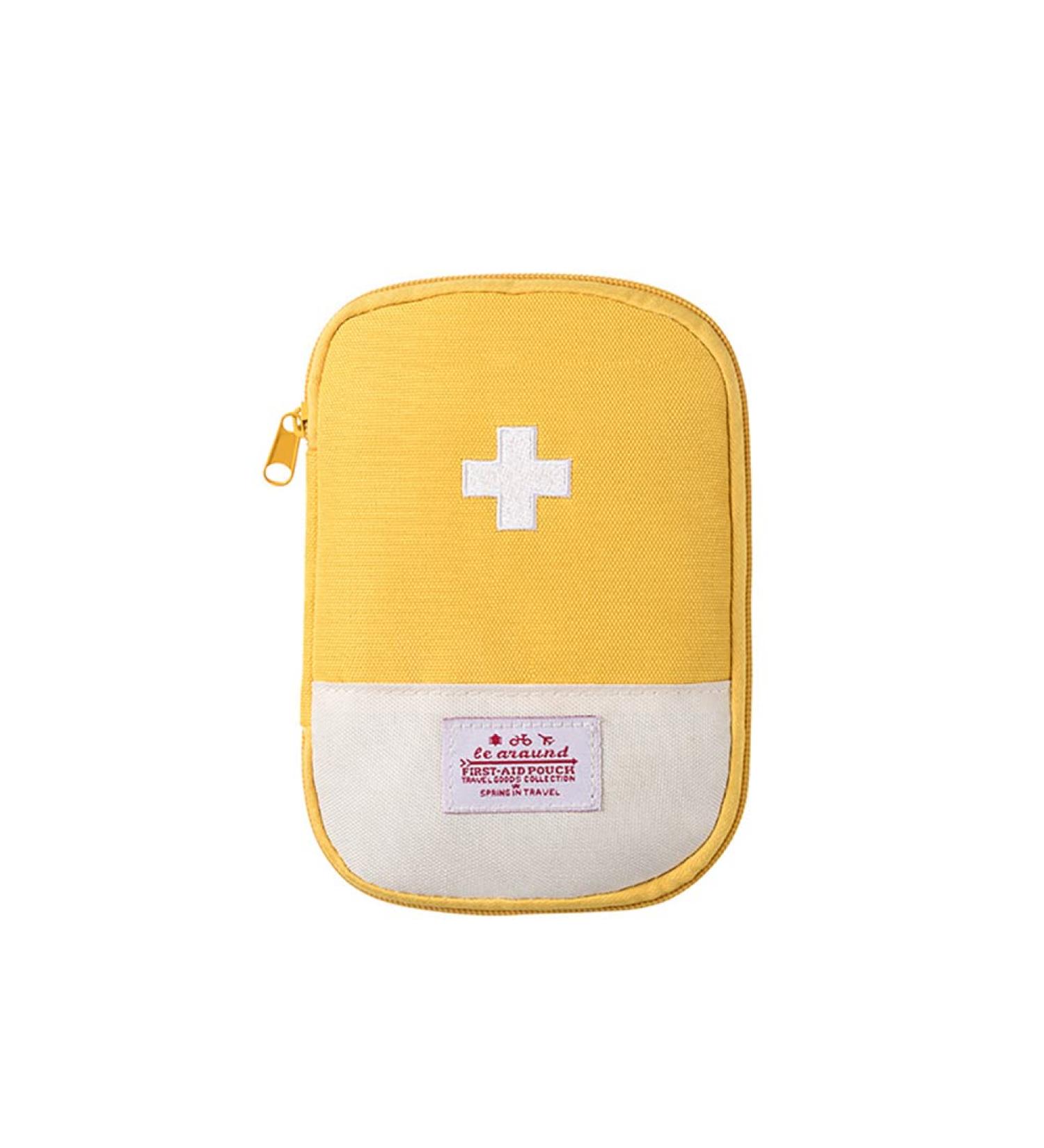 Surakey Mini First Aid Bag - Portable Medication Storage for Home Auto Travel & Camping - Yellow - Buy Online on GoSupps.com