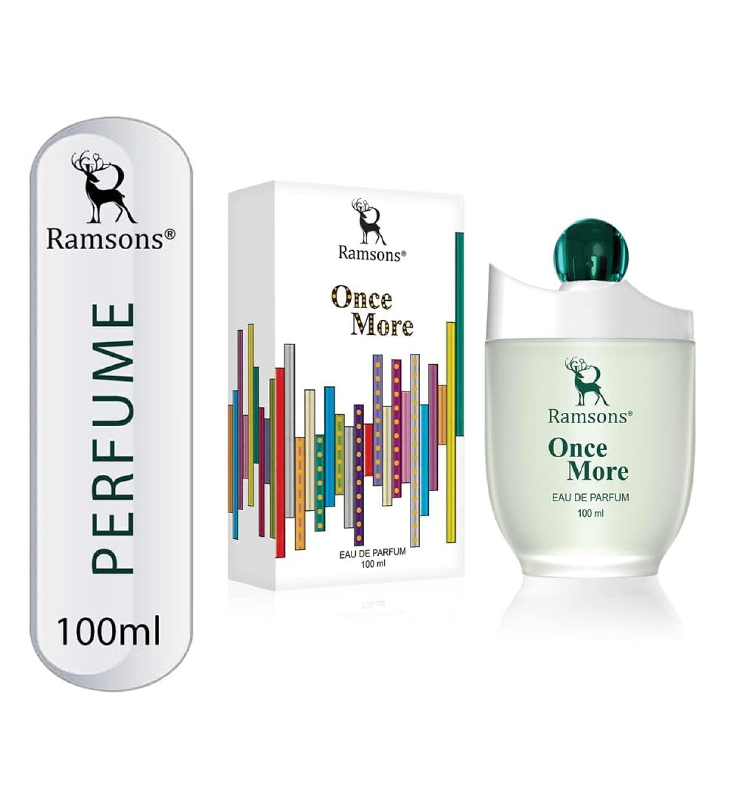 Ramsons - ONCE MORE Eau De Parfum | 100 ML | Perfume For Men | TN - Bergamot Peach Plum Orange Blossom | MN - Mimosa Vanilla Flower Jasmine Freesia Rose | BN - Leather Vanilla Musk Amber - Buy Online on GoSupps.com