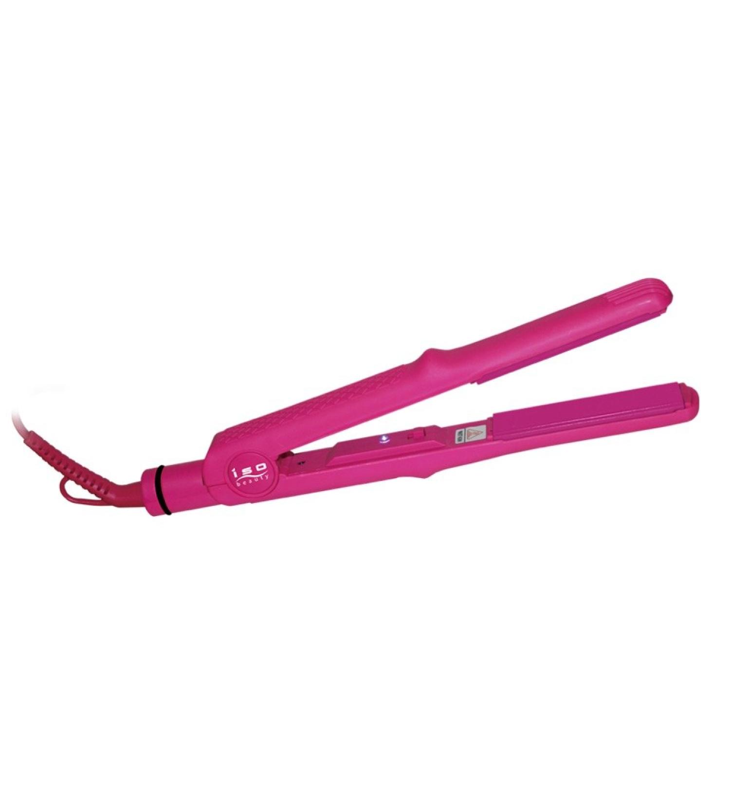Newest Turbo Silk Edition 1 Scratch resistant Titanium Plates Hair Straightener Flat Iron (Hot Pink)