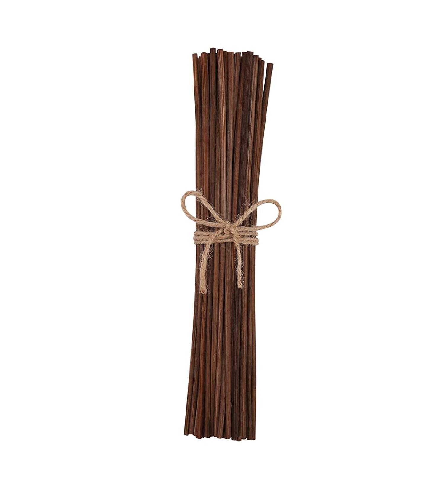 Nongcunren 100 Natural Rattan Scented Sticks - Essential Oil Aroma Replacement Fragrance (Brown) - International Shipping - Buy Online on GoSupps.com