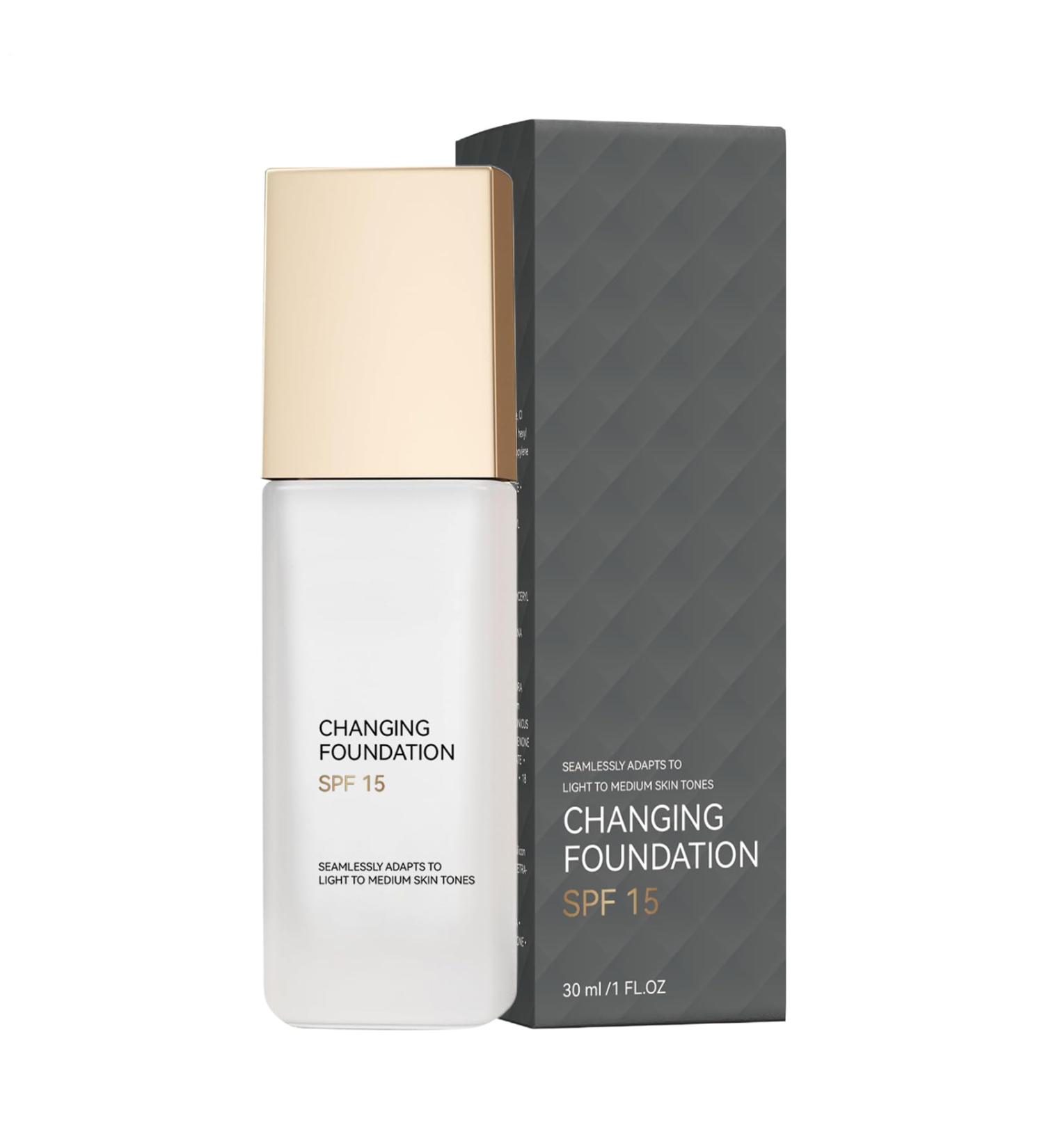  Mimoqk Liquid Foundation Longwearing Concealer Color-Changing SPF15 Formula Full Coverage Even Tone Makeup Long-Lasting Concealer for All Skin Types - Buy Online on GoSupps.com