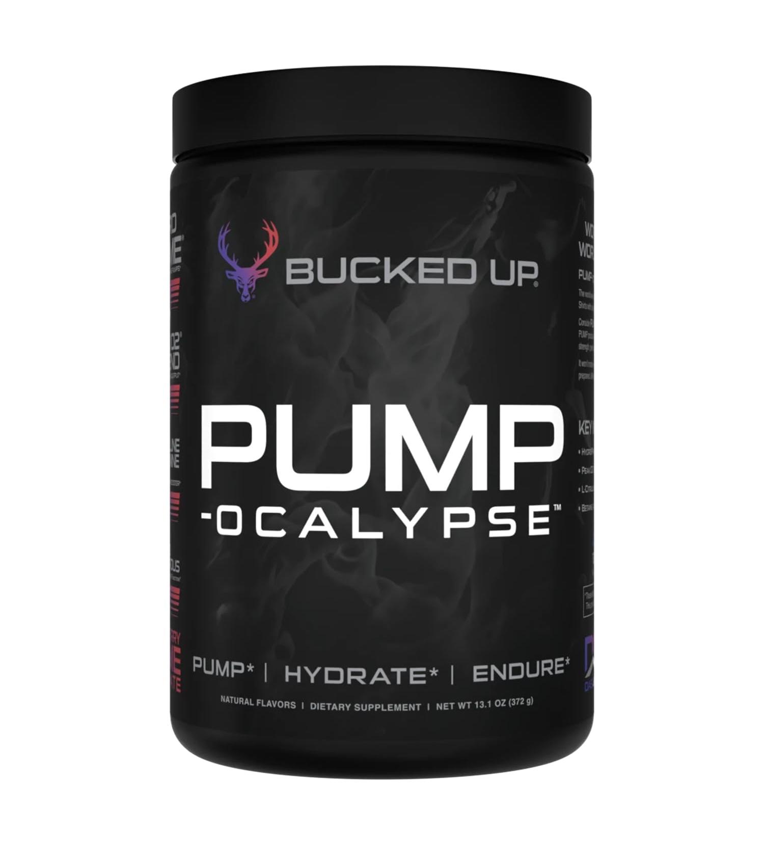 Pump-ocalypse Blueberry Pomegranate | Nitric Oxide L Arginine Supplement | Citrulline Malate GlycerPump | Ultimate N.O. Booster | Lean Muscle Support | Blood Flow Vascularity Hydration Endurance - Buy Online on GoSupps.com