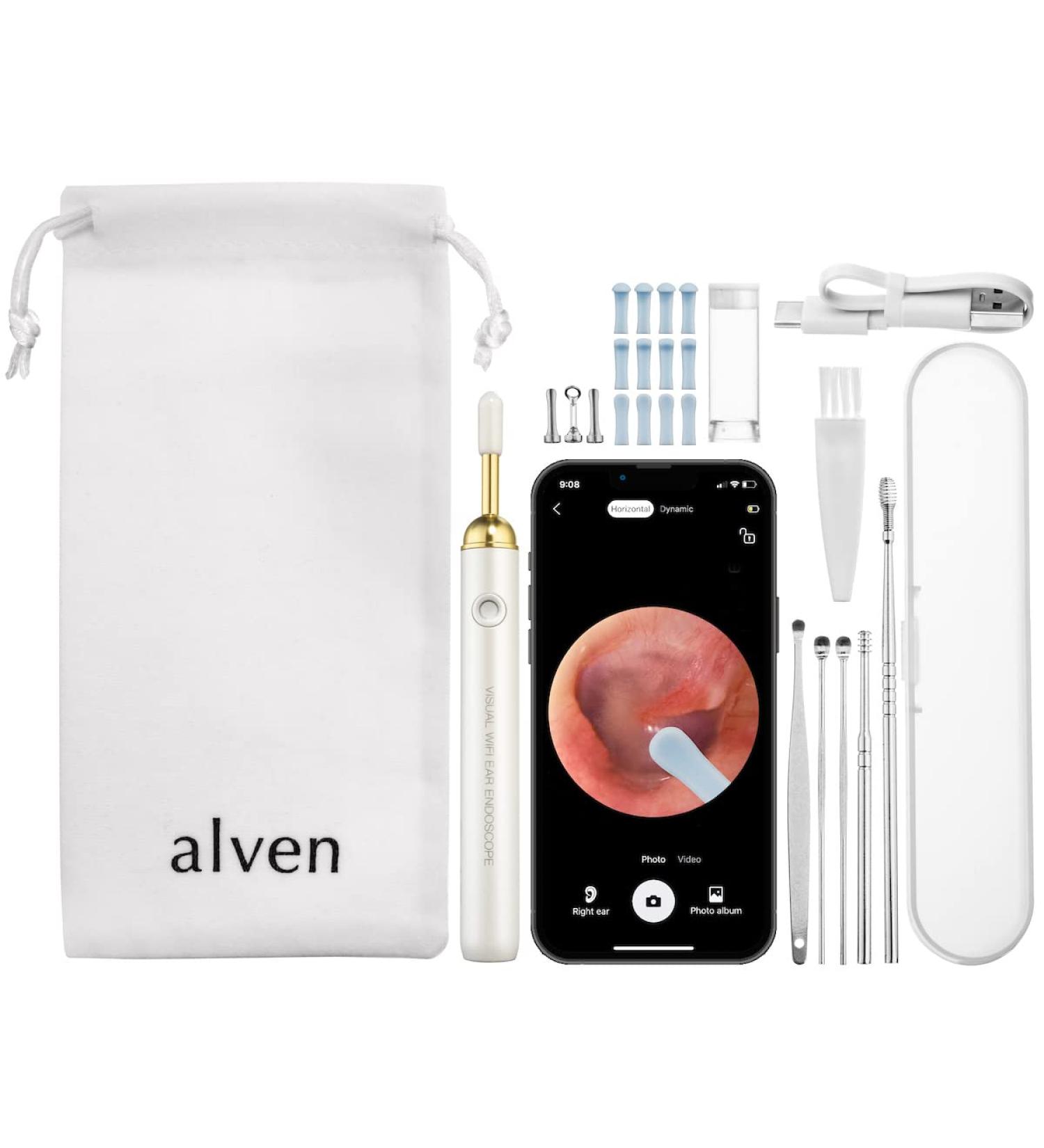 Physician-Tested Ear Wax Removal Kit with Camera for iOS & Android - 27-Piece Visual Ear Cleaning Tool - Buy Online on GoSupps.com