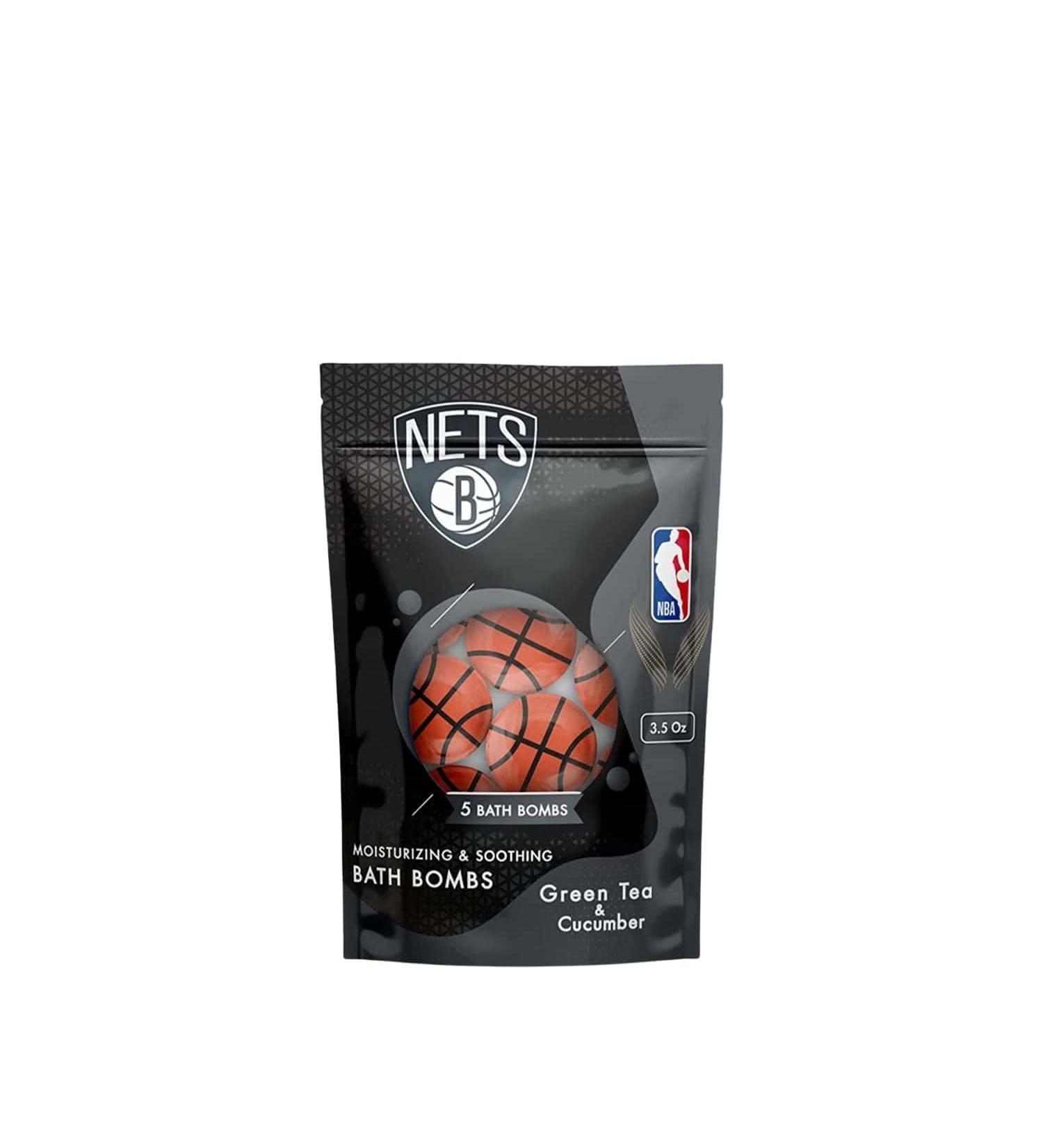 Bathletix NBA Brooklyn Nets Bath Bomb Gift Set - Organic Skin Care Spa Bath - 5 Count - Buy Online on GoSupps.com
