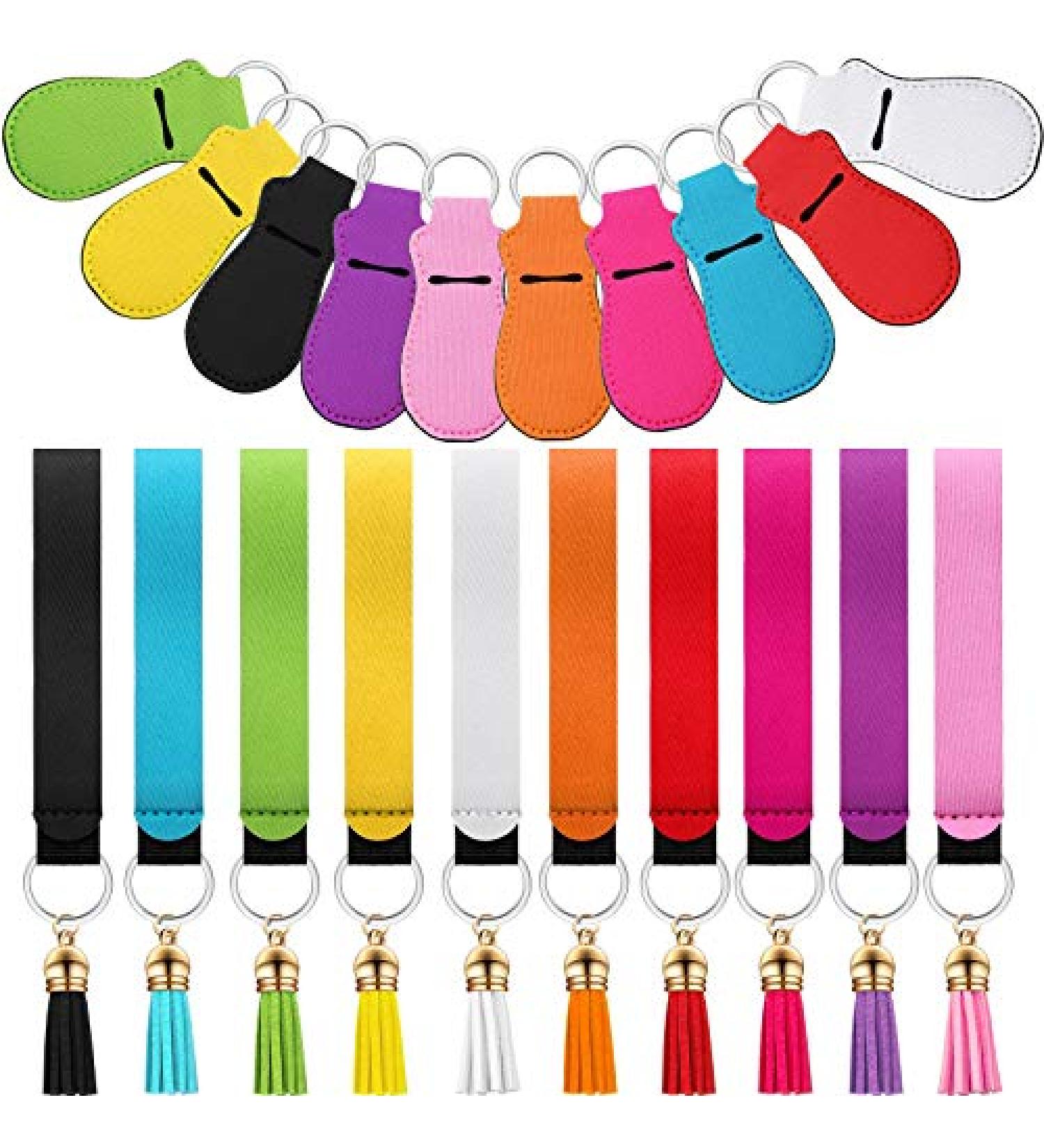 30-Piece Lipstick Holder Keychain with Wristlet & Colored Tassel Pendants for Women - Perfect for Travelling - Buy Online on GoSupps.com