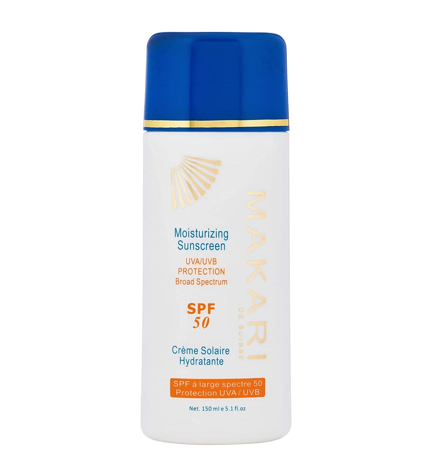 Makari Moisturizing Sunscreen SPF 50 - Broad Spectrum UVA & UVB Protection | Anti-Aging Sunblock | Lightweight Face & Body Lotion - Buy Online on GoSupps.com