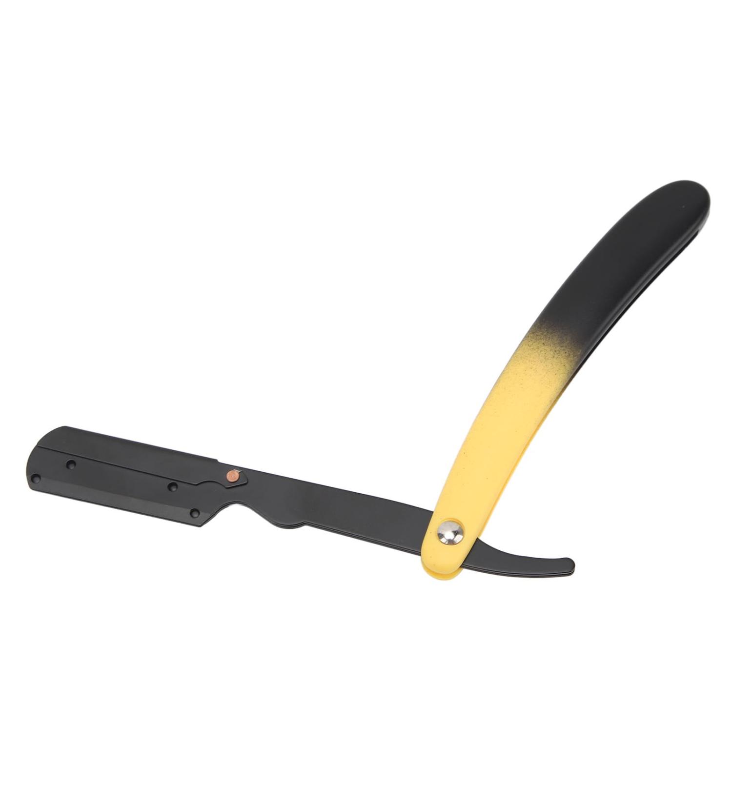 Premium Stainless Steel Beard Blade Holder - Soft Straight Beard Trimmer with Gradient ABS Handle for Home Facial Care - Buy Online on GoSupps.com