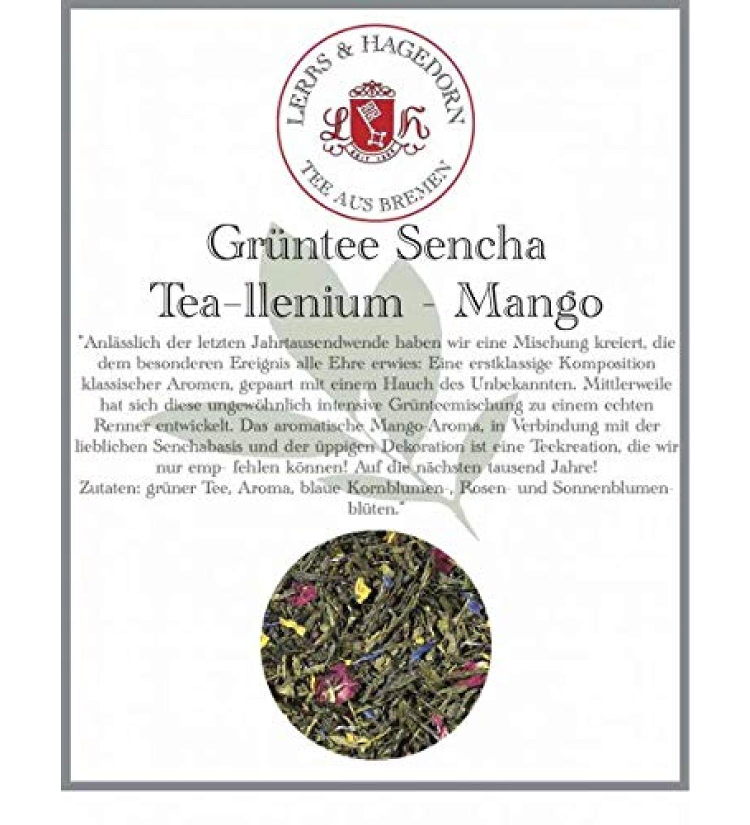  Lerbs & Hagedorn Sencha Green Tea Allenium 1 kg Mango - Buy Online on GoSupps.com