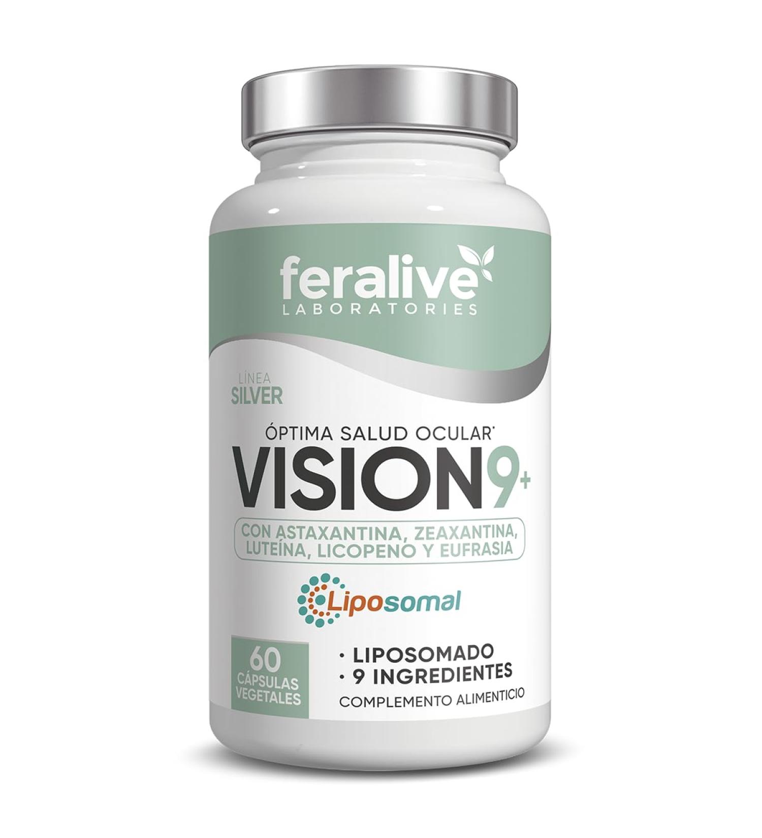 VISION 9+ 60 G lules Liposom es - Lut ine Zeaxanthine Astaxanthine Lycop ne - Suppl ment Sant Oculaire Vision Normale et Protection Visuelle - Buy Online on GoSupps.com