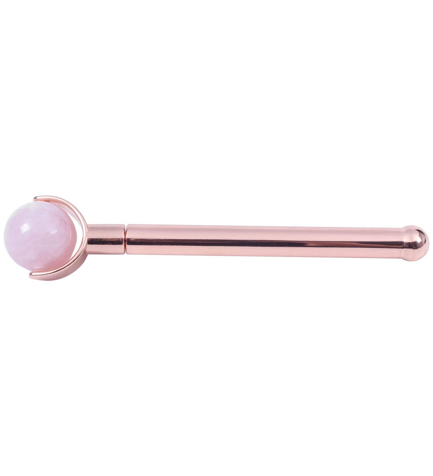 Panysilioer Eye Jade Roller Stainless Steel Natural Quartz Roller Eye Jade Roller Slimming Anti Wrinkle Cellulite Face Beauty Crystal Stone Tool Pink Roller+ Handle - Buy Online on GoSupps.com