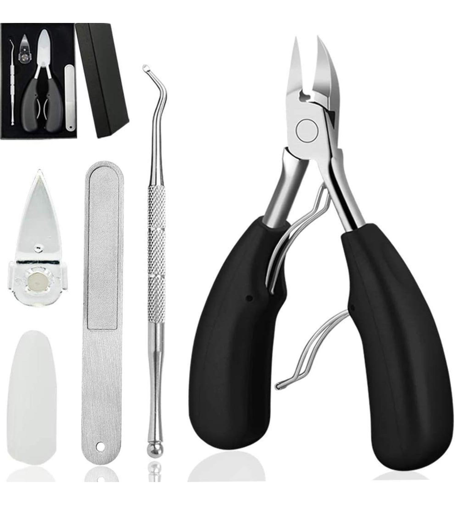 TUSNAKE Toe Nail Clipper Precision Toenail Clipper Tool Heavy Duty Soft Grip Toenail Clipper Manicure Set Nail Clippers Kit for Thick Precision Pedicure Paronychia - Buy Online on GoSupps.com
