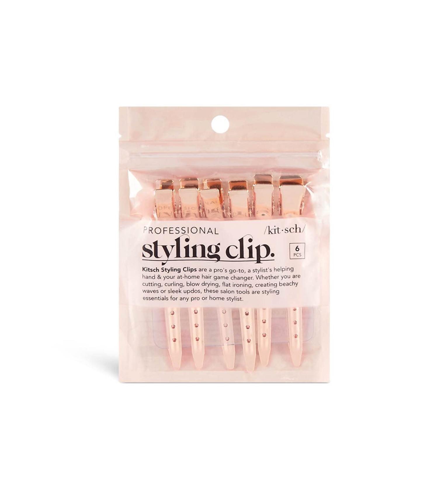 Rose Gold Hair Clips Set - Long & Short Hair Styling Clips - 6pcs Hair Clips for Sectioning & Styling - Buy Online on GoSupps.com
