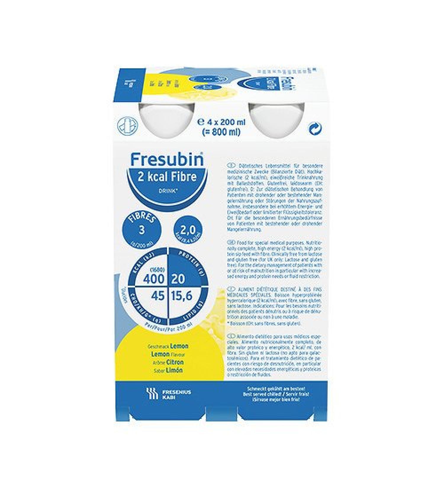 Fresenius Kabi Fresubin 2 kcal fibre Drink Lemon drinking bottle 24 x 200 ml 1 pack (1 x 5.5 kg) Lemon 4.8 l (1 pack)