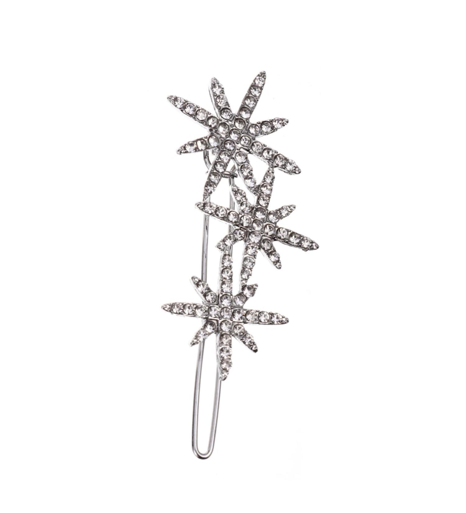 DOITOOL Snowflake Hairpin French Hair Pin Hair Accessory for Women Hair Jewels for Women Crystal Hair Barrette Bling Side Bangs Bridal Hair Pins Alloy Women's Christmas Clip - Buy Online on GoSupps.com