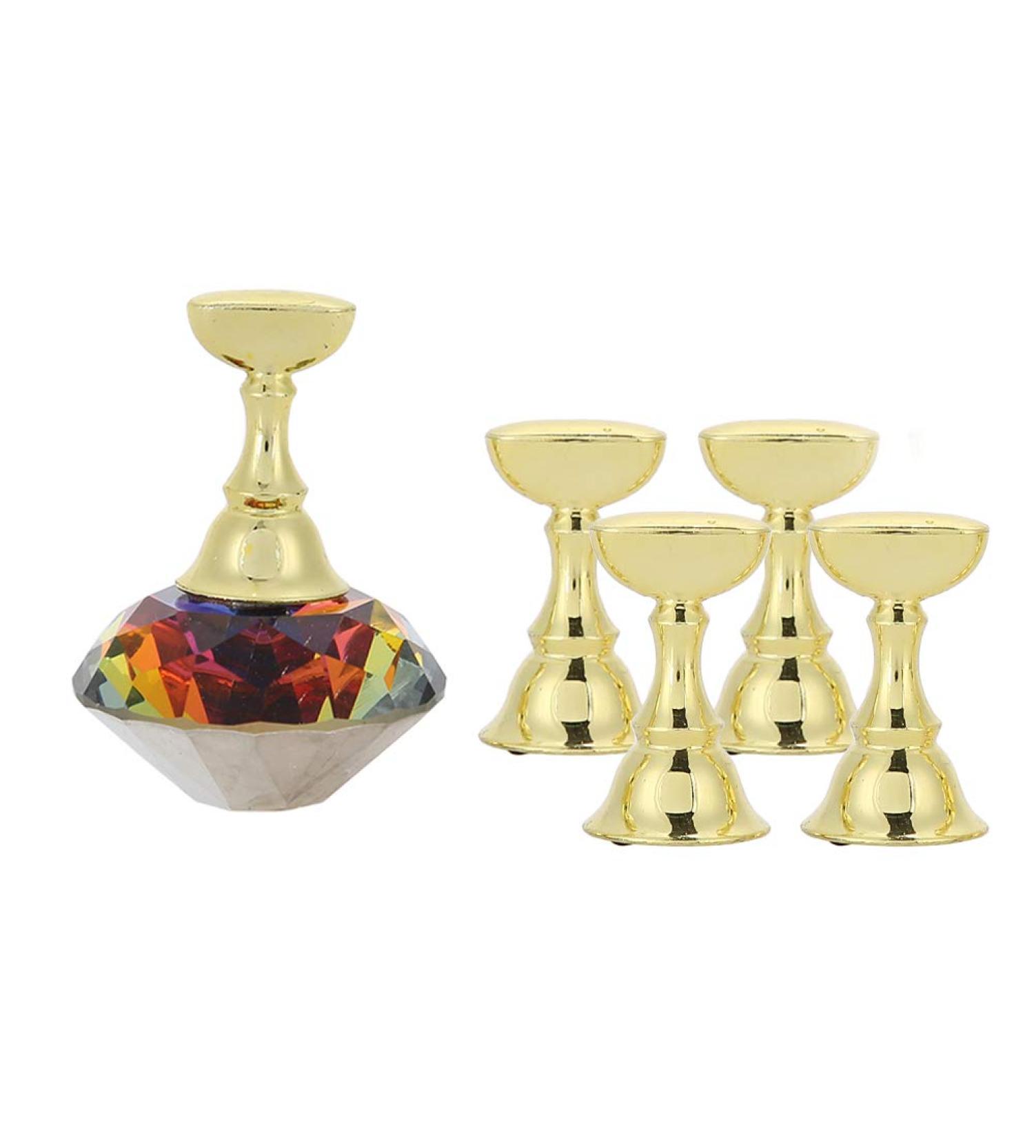 Exquisite DIY Nail Art Stand - Professional Practice Display for Home & Salon Use | Flame Base | Durable Plastic & Alloy - Buy Online on GoSupps.com
