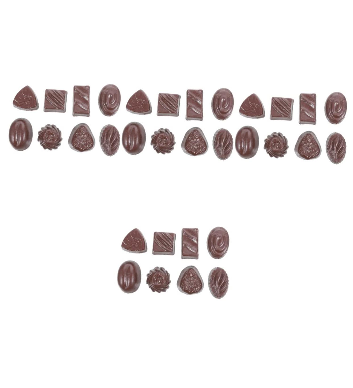 HEMOTON 32 Pcs Simulation Chocolate Realistic Fake Food Props Candy Simulated Chocolate Art Charms Flatback Chocolate for Diy Craft Dessert Turkey Children Supply Bars Pvc Mini Assorted 3d - Buy Online on GoSupps.com