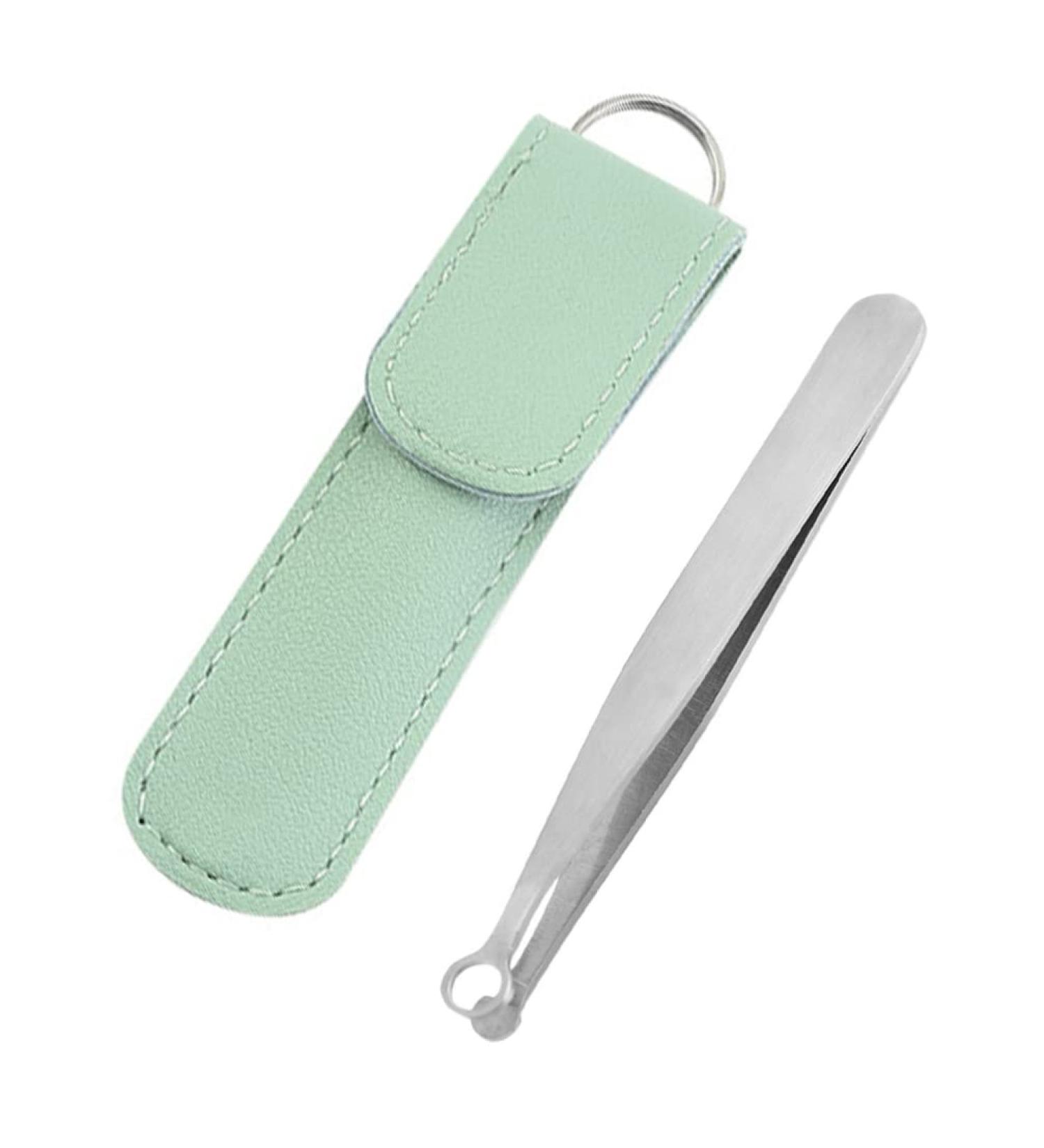 FOMIYES Stainless Steel Nose Hair Clipper Set - Precision Nasal Hair Trimming Tool & Eyebrow Scissors - Green | International Shipping Available - Buy Online on GoSupps.com