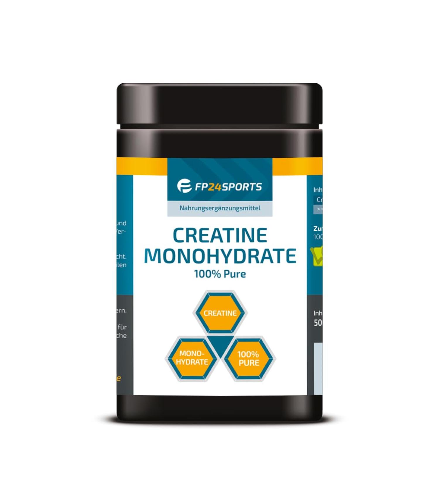 FP24 SPORTS Creatine Monohydrate 500g - 100% Pure Vegan Creatine - High Dose 200 Mesh Fine Quality - Enhance Performance & Recovery - Buy Online on GoSupps.com