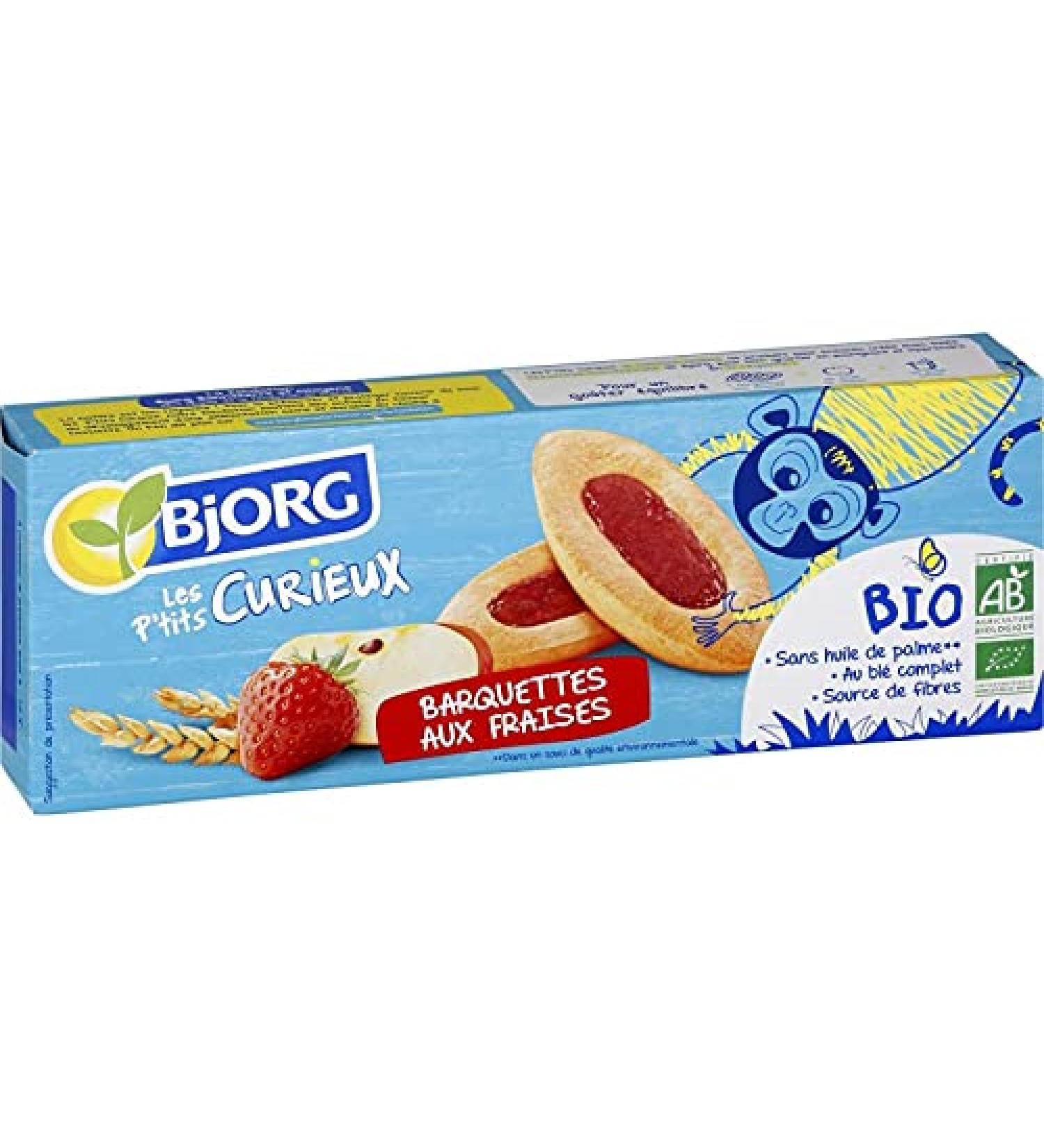  G n rique BJORG Les Petits Curieux Organic Strawberry Trays - 120 g - Healthy and Gourmet Snack for Children and Adults - Pack of 4 - Buy Online on GoSupps.com