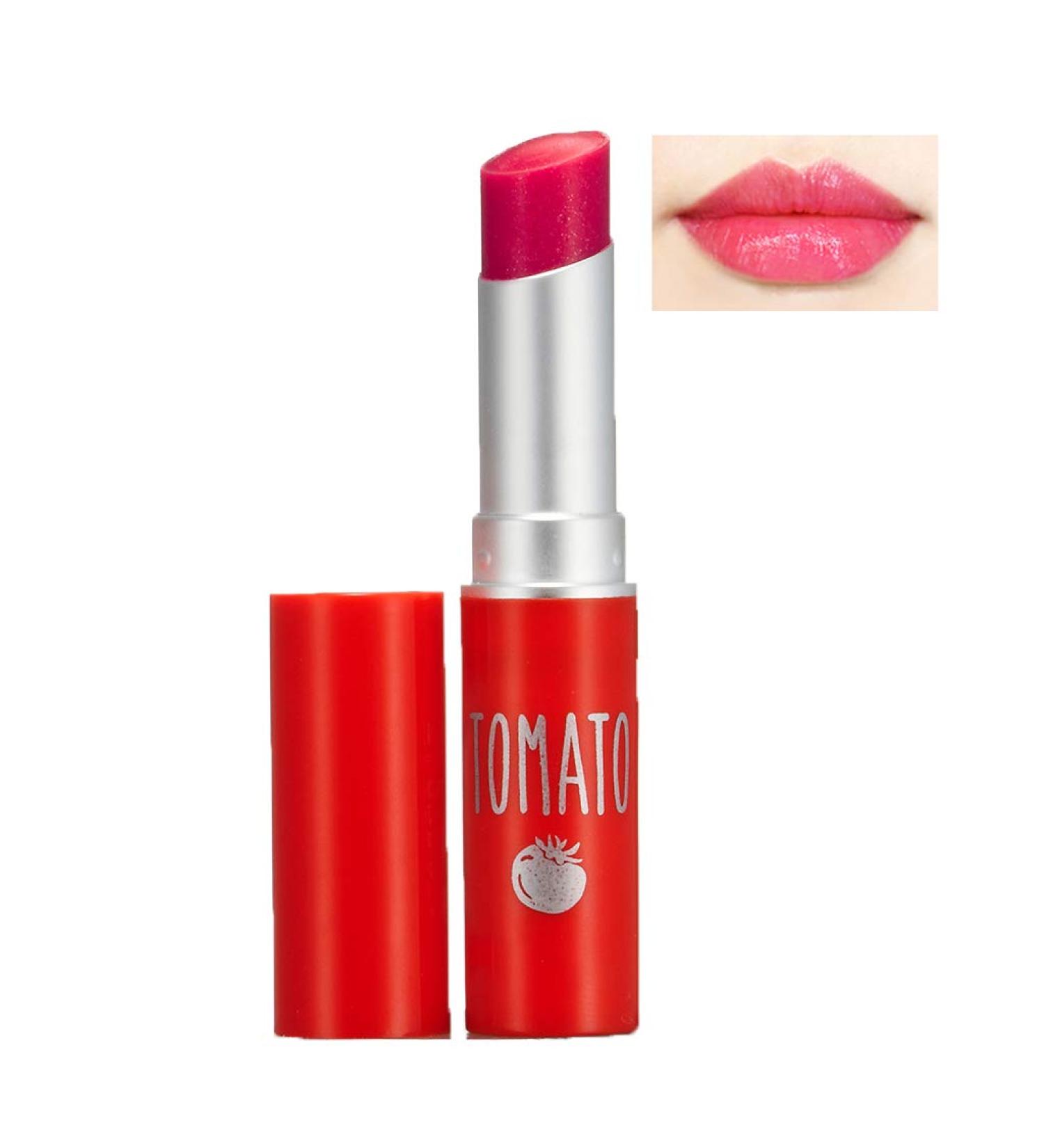 SKINFOOD Tomato Jelly Tint Lip (01 Cherry Tomato) - Moisturizing Tinted Lip Balm with Tomato Extracts  Healthy Looking Long Lasting Natural Lip Makeup - Natural Tinted Lip Balm - Lip Balm with Color