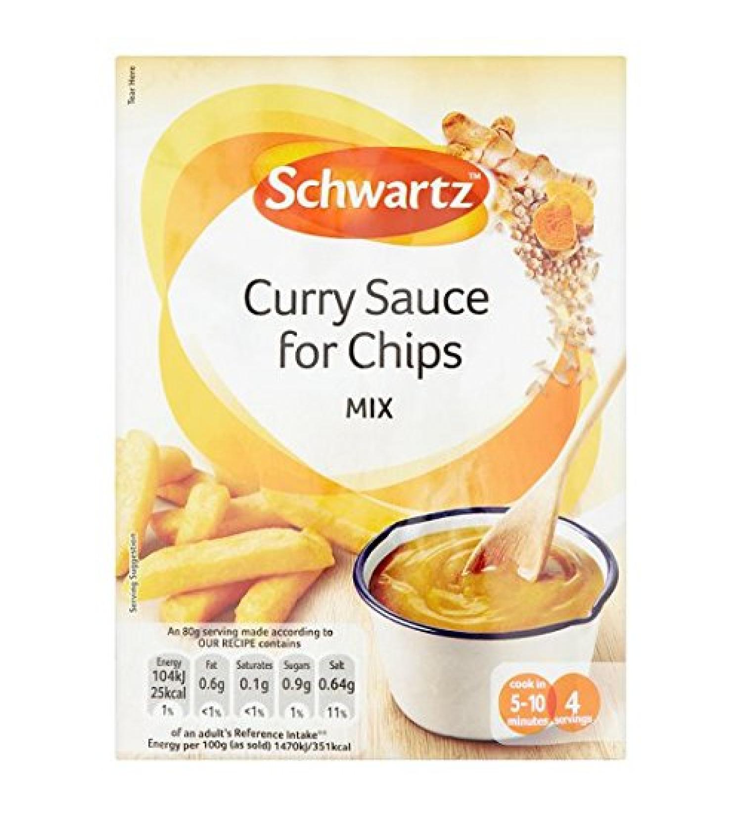 Schwartz Curry Sauce for Chips Mix 30g Pack of 6