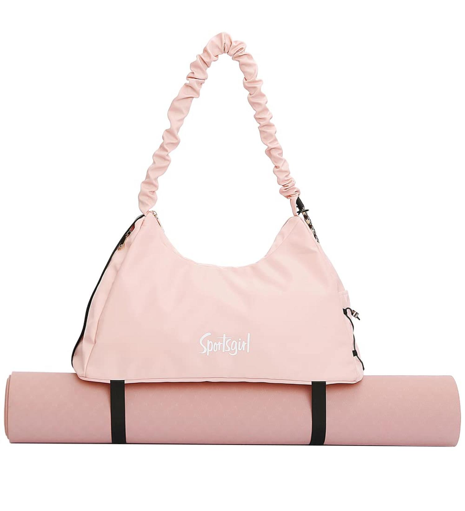 VERPALACE Yoga Mat Bag - Office to Gym Tote for Women with Shoe Compartment - Pink - Buy Online on GoSupps.com