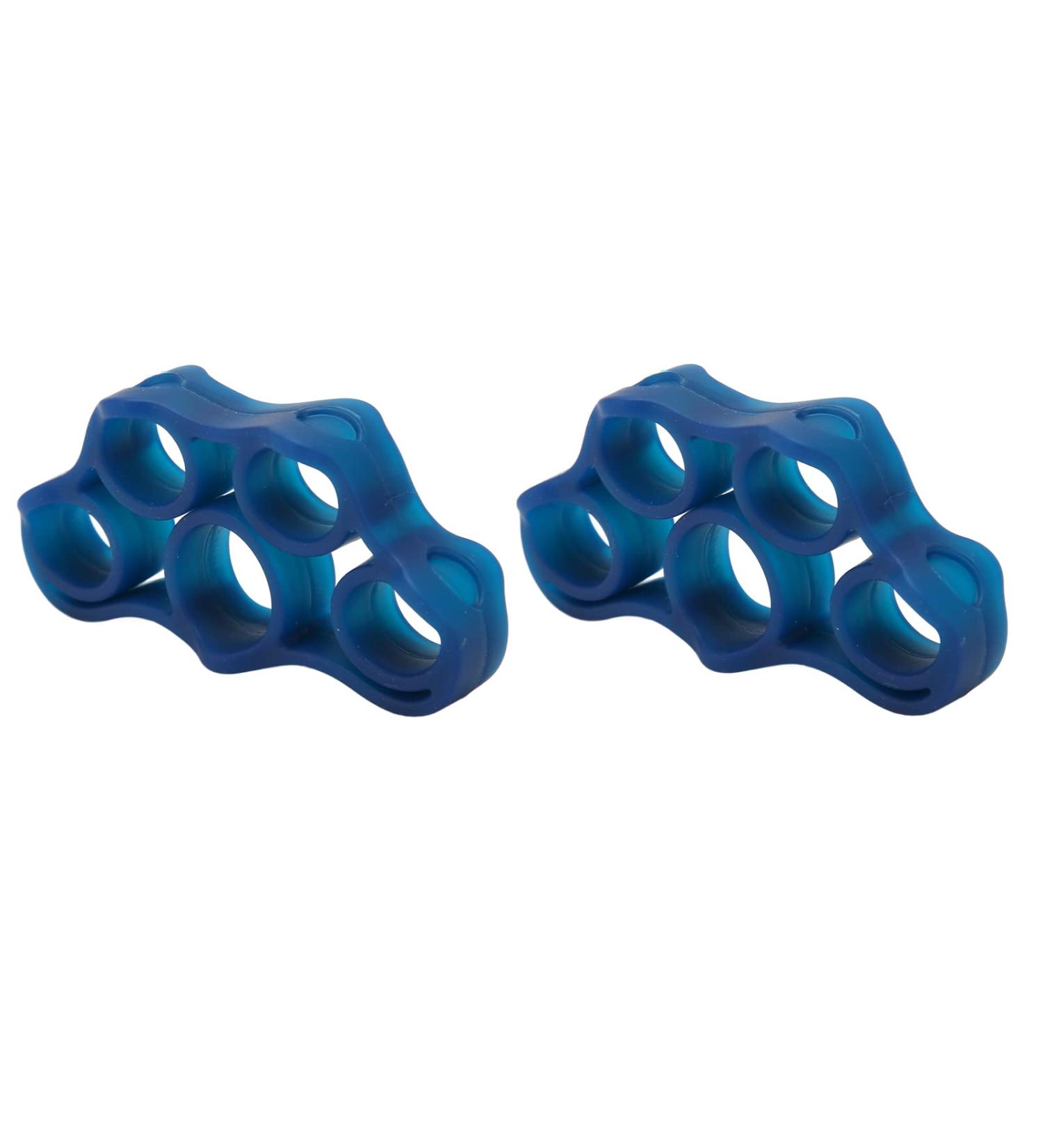 Finger Trainer High Flexibility Soft Silicone Light Portable 2 Pieces Finger Exerciser for Family Dark Blue 11lb - Buy Online on GoSupps.com