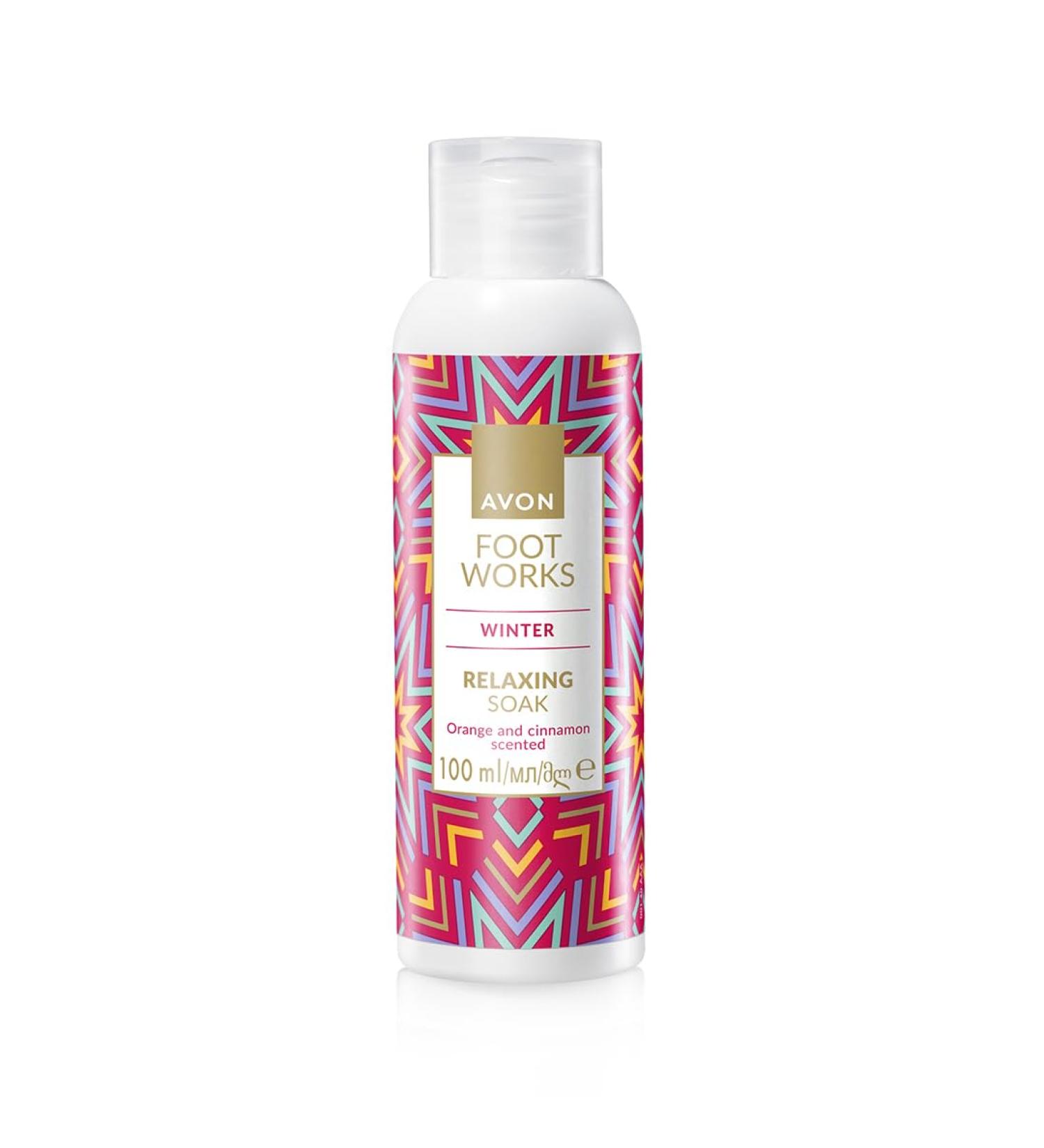 Avon Foot Works Winter Relaxing Soak to help soothe refresh & hydrate 100ml