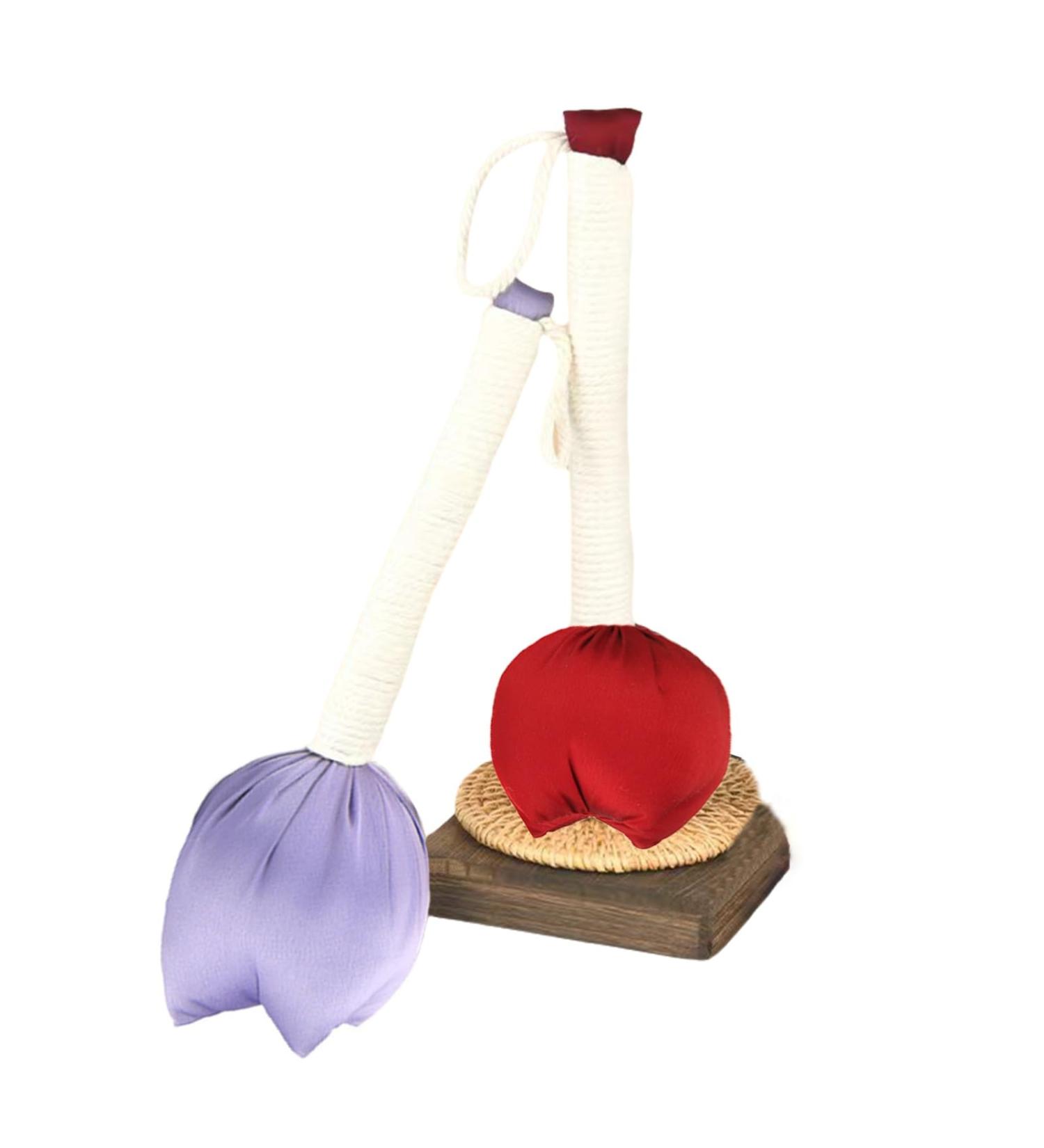 2 Pack Handmade Tulip-Shaped Massage Hammer | Relief for Back Shoulders Neck & Legs | Acupuncture Point Therapy for Fatigue - Random Color - Buy Online on GoSupps.com