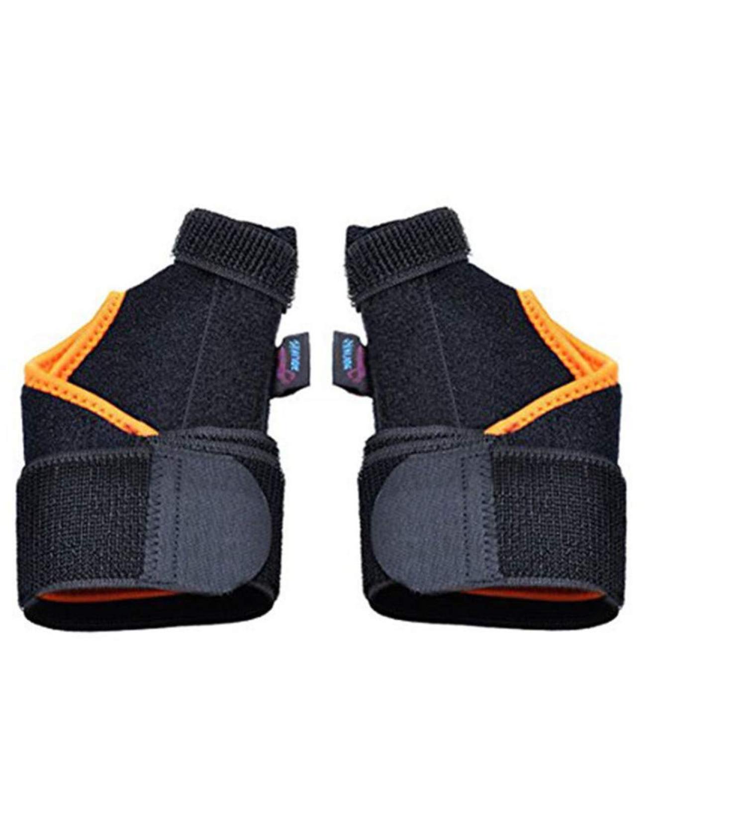 Milisten Pair Sports Thumb Support - Breathable Black & Orange Thumb Immobilizer for Sprains Carpal Tunnel & Stabilization - International Shipping Available - Buy Online on GoSupps.com