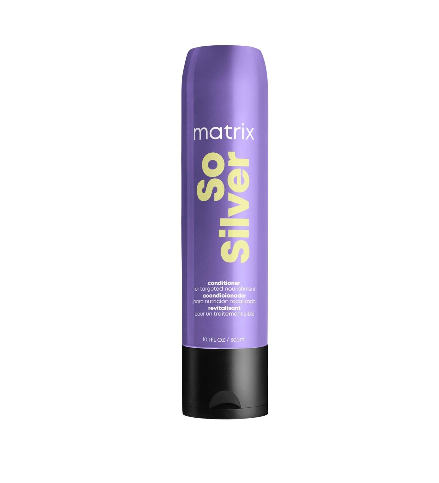 Matrix So Silver Purple Toning Conditioner for blonde gray and silver neutralizes yellow tones 1L
