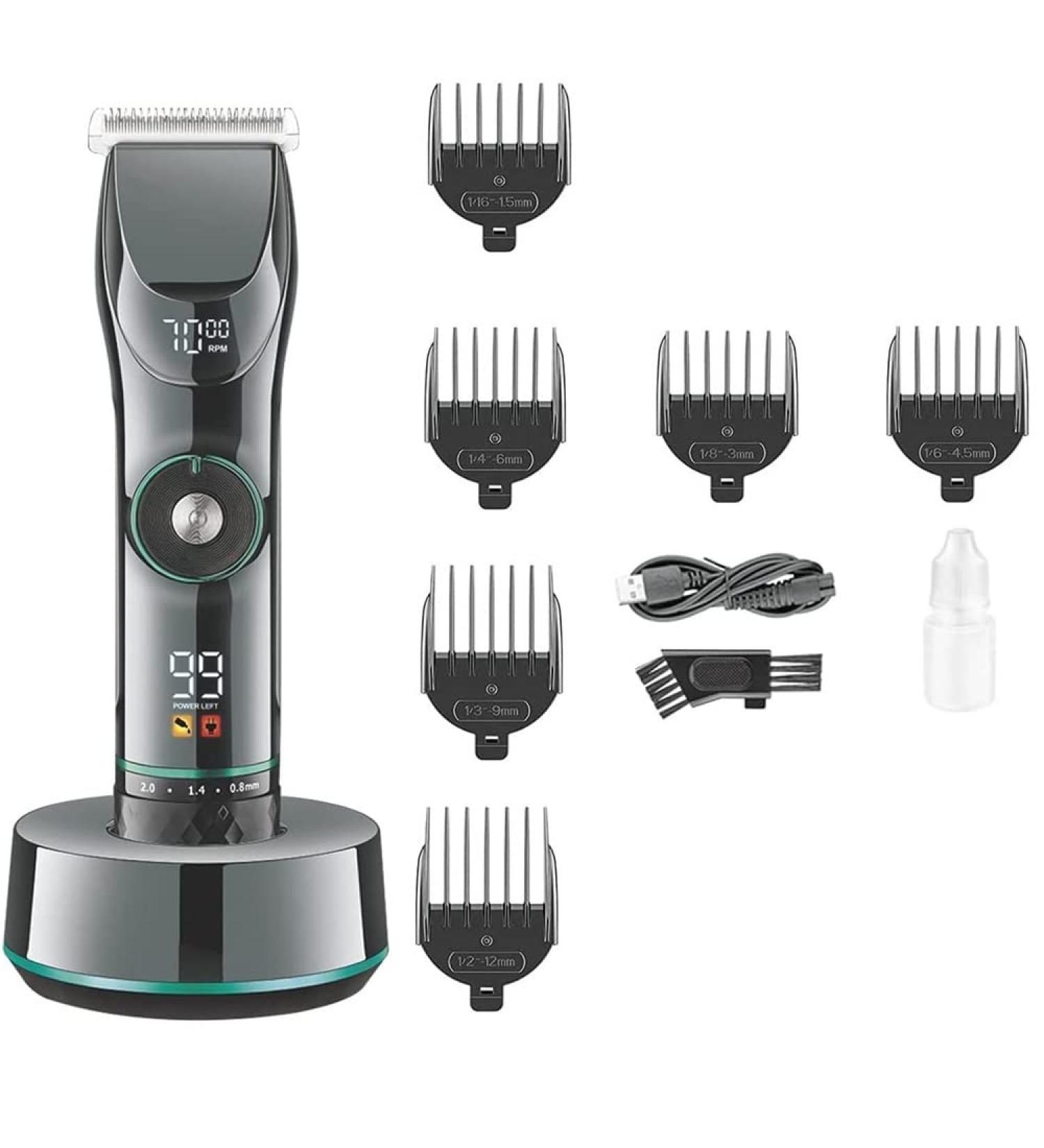 Professional Electric Hair Clippers with Digital Display - High Power Variable Speed Hair Cutting Kit for Salon Use - Buy Online on GoSupps.com