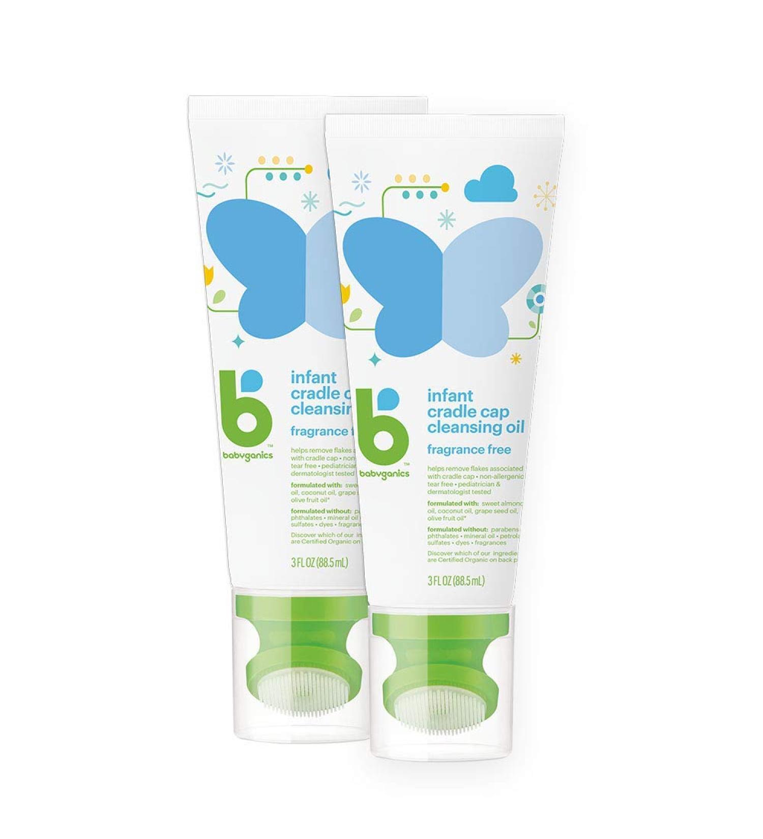 Babyganics Infant Cradle Cap Cleansing Oil 3 Fl Oz (Pack of 2) - Gentle Solution for Cradle Cap - Packaging May Vary - Buy Online on GoSupps.com
