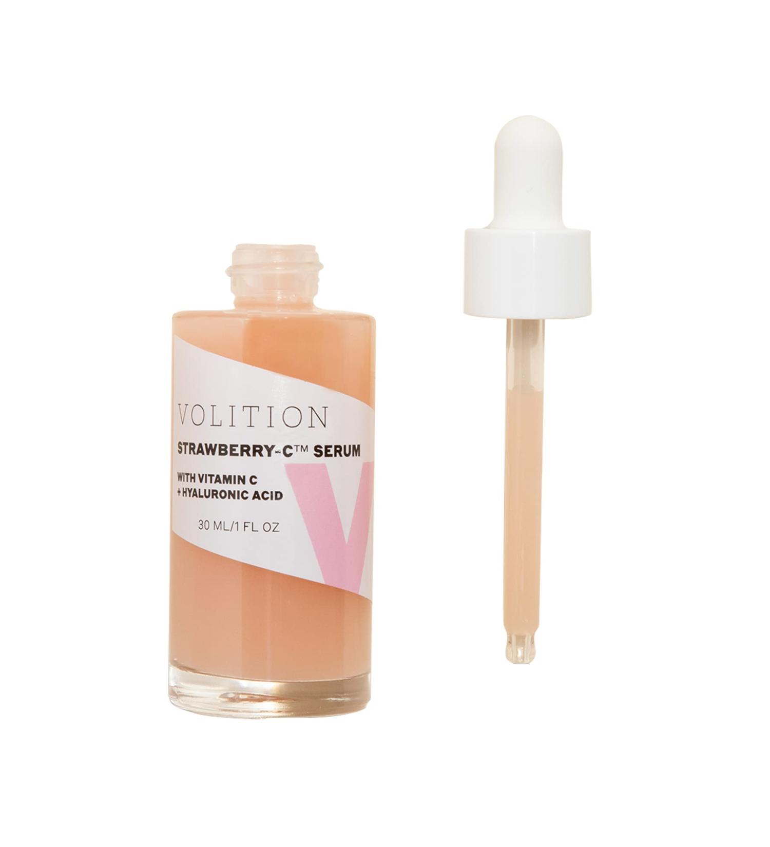 Volition Beauty Strawberry-C Brightening Serum - Vitamin C & Hyaluronic Acid | Vegan & Cruelty-Free | 30ml - Buy Online on GoSupps.com