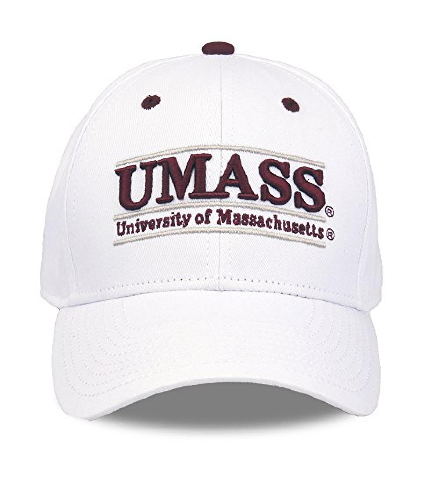 NCAA Massachusetts Minutemen Unisex NCAA The Game bar Design Hat, White, Adjustable