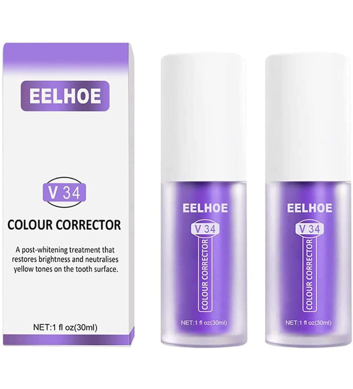 V34 Purple Toothpaste for Sensitive Teeth Whitening and Stain Removal - 2pcs - Buy Online on GoSupps.com
