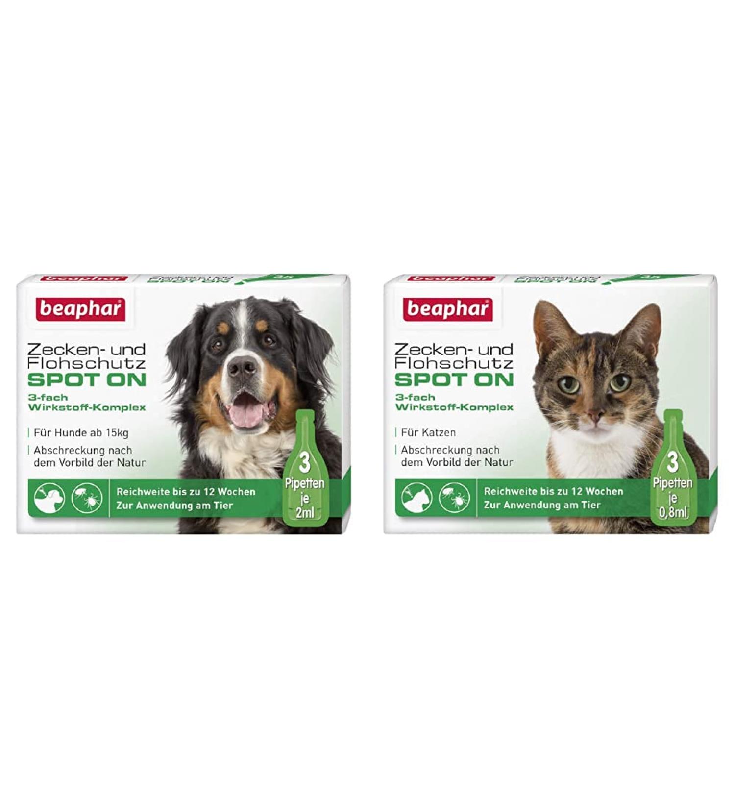 Effective Tick & Flea Protection Spot On for Dogs Over 15kg & Cats - With Margosa Extract | 3x0.8ml | Fast International Shipping - Buy Online on GoSupps.com