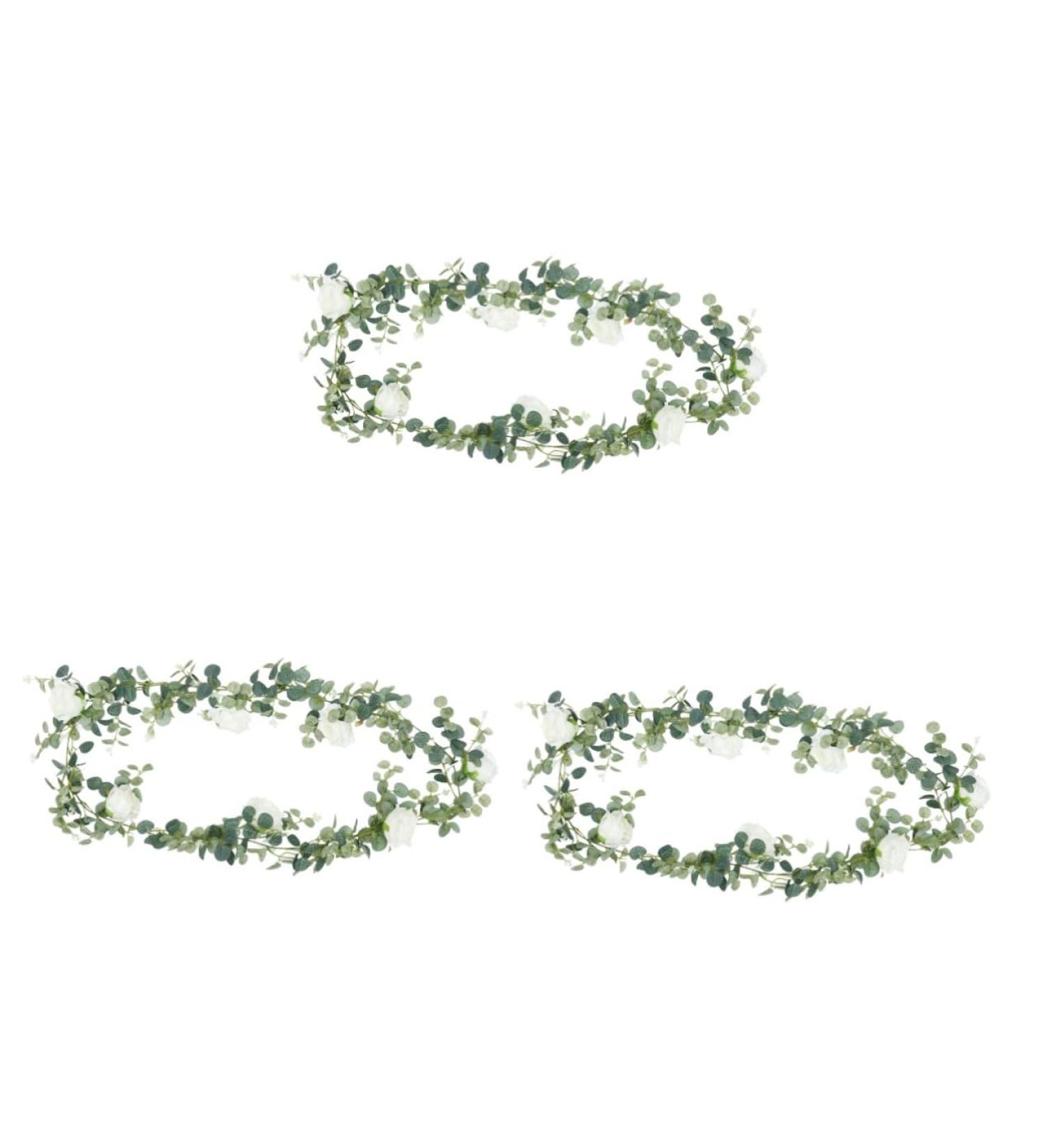 TOPBATHY 3pcs Peony Decorate Camera Insert Home Decoration Mirror Decor Wings Decoration Fake Rattan Camellia Money Leaf Household Decor White Rose Ornaments Wall Decor Eucalyptus Rose Vine As Shownx3pcs 195*9*6cmx3pcs - Buy Online on GoSupps.com