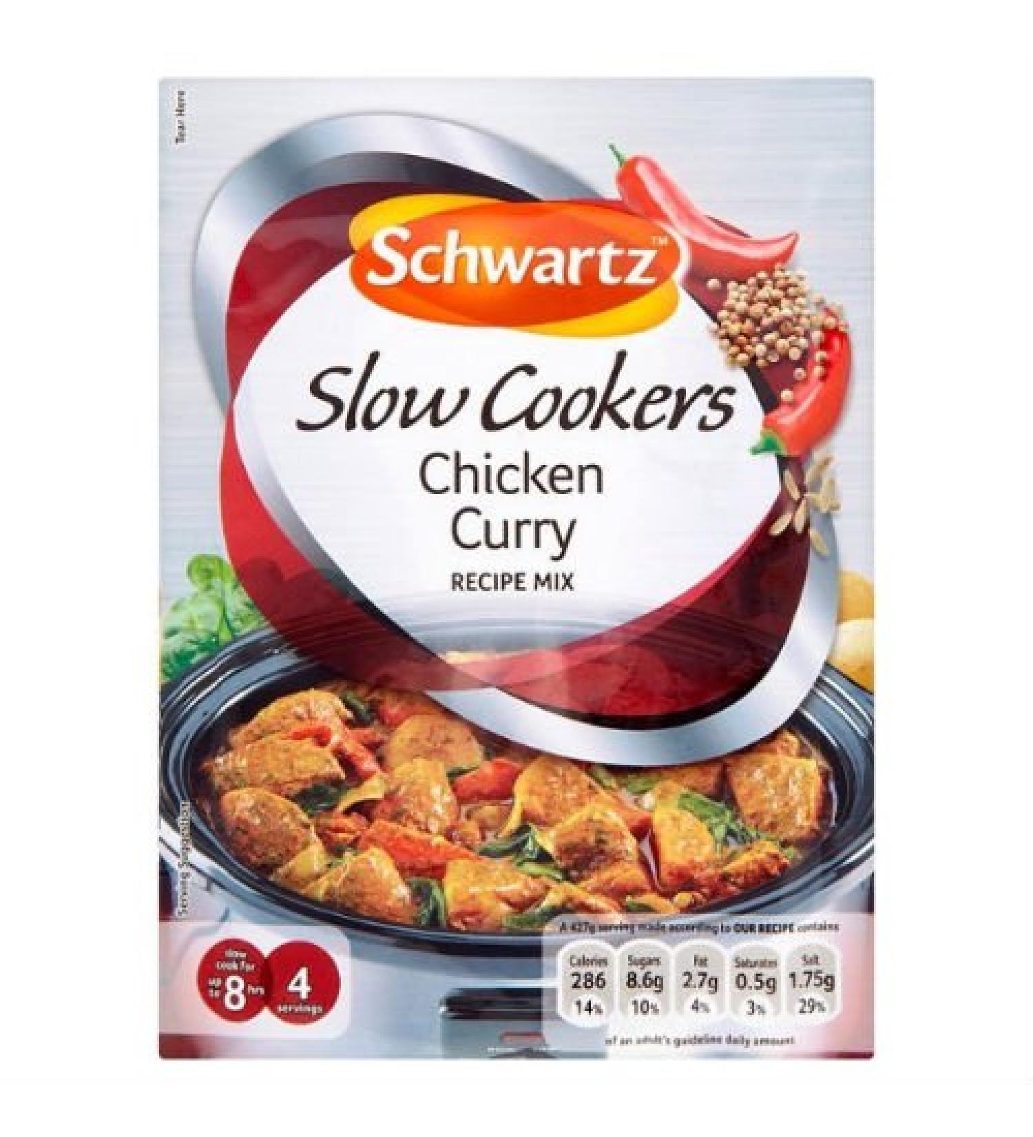 Schwartz Schwartz Curried Chicken Slow Cooker 33g Box of 8