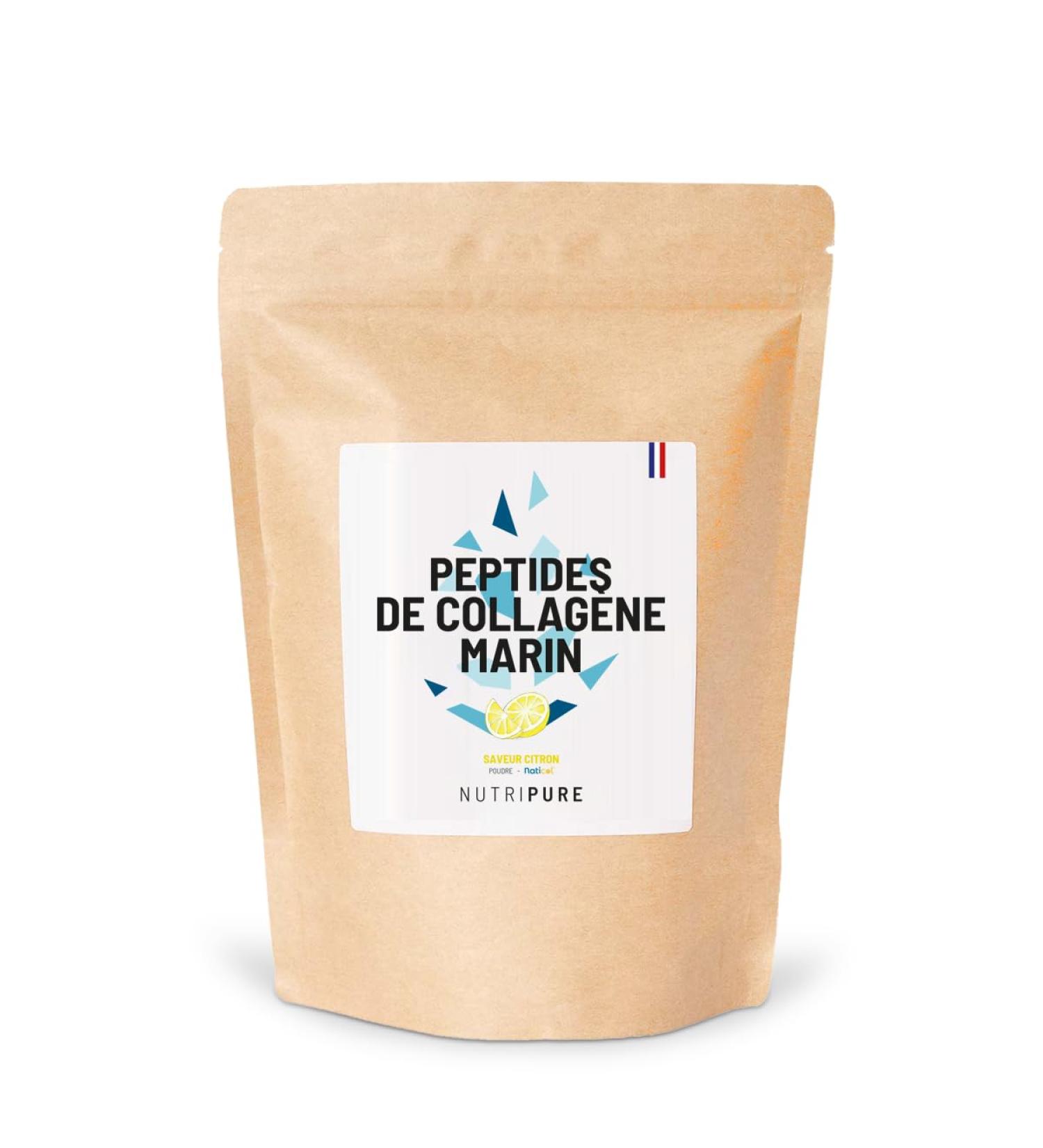  NUTRIPURE Nutripure | Wild Marine Collagen Powder | Joint Supplement Hair & Nail Care Skin | Hydrolized Marine Collagen | Lemon | Bag of 310g | 1 Month | Made in France - Buy Online on GoSupps.com