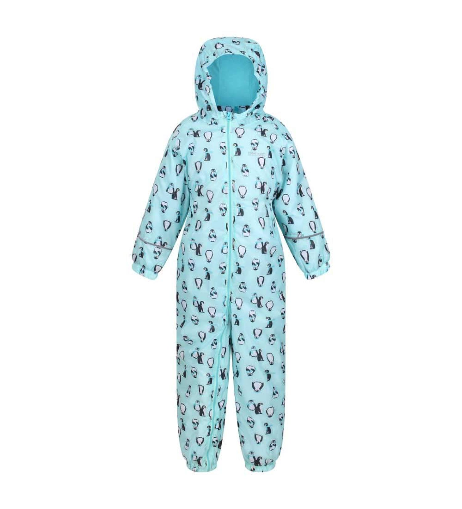 Regatta Kids Print Splat 2 Snowsuit 4 Years - Cool Aqua Penguin - Buy Online on GoSupps.com