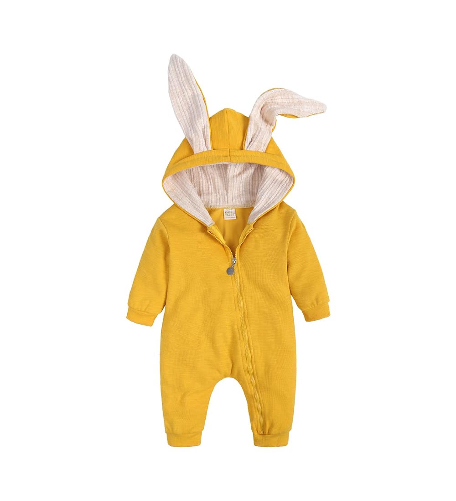 Kids Tales Newborn Baby Winter Romper | Cute Rabbit Ear Hood | 0-3 Months | Color 04 - Buy Online on GoSupps.com