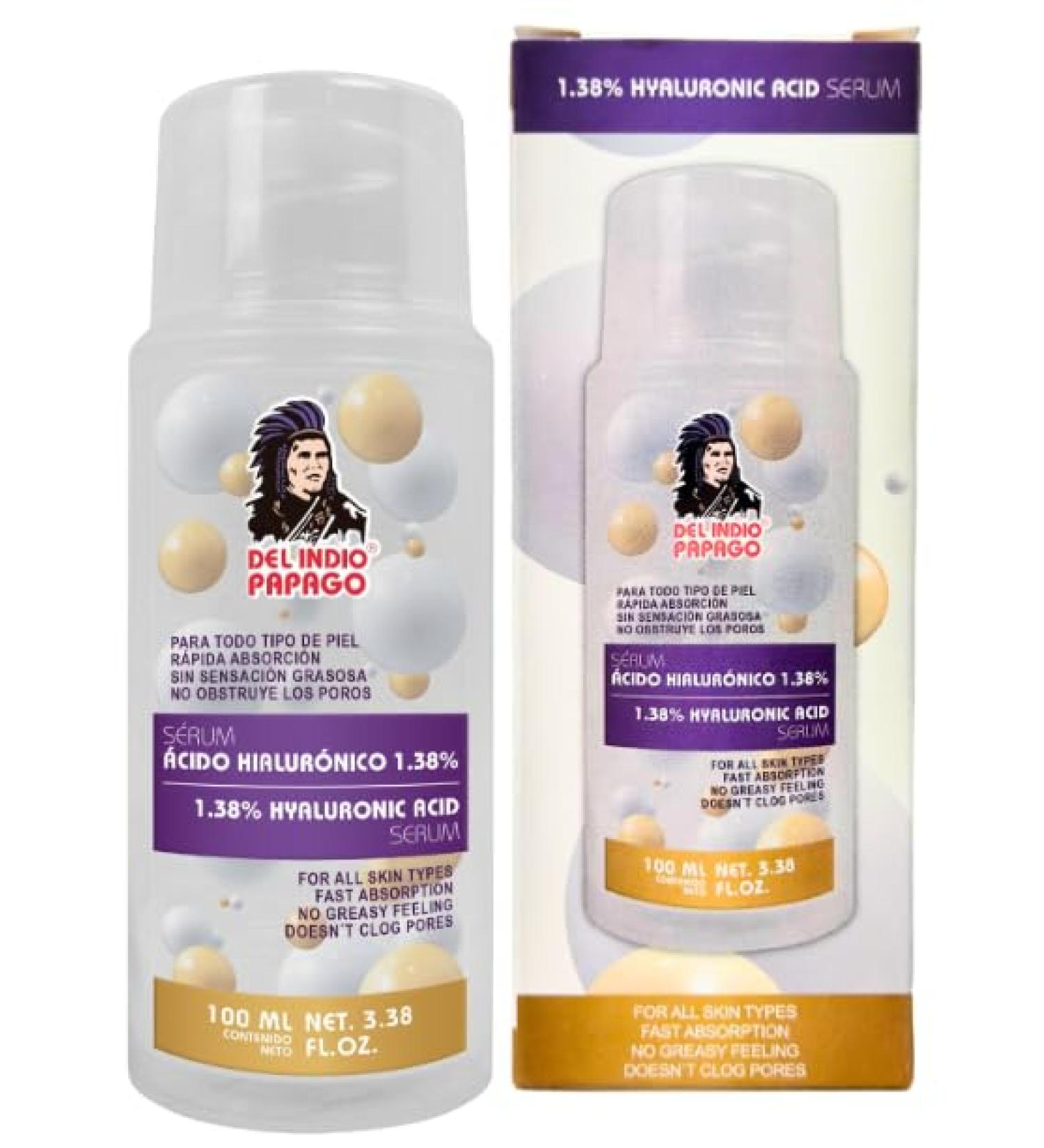 Del Indio Papago Hyaluronic Acid Serum - Intensive Hydration for All Skin Types | Anti-Aging Formula | Limited Edition 3.38 Fl Oz - Buy Online on GoSupps.com