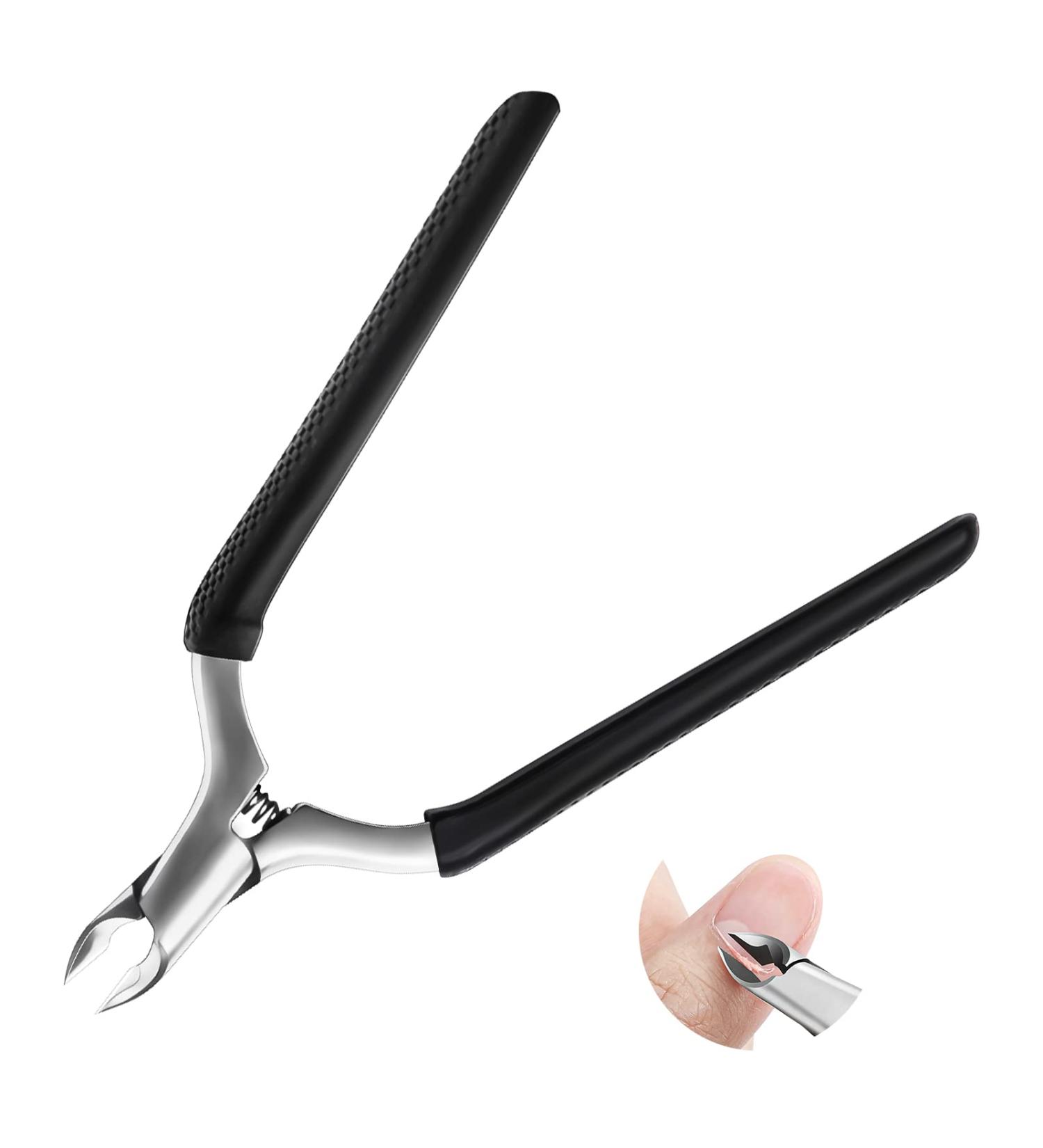 Professional Stainless Steel Cuticle Nipper & Remover Tool - Black Clippers for Manicure/Pedicure - Buy Online on GoSupps.com
