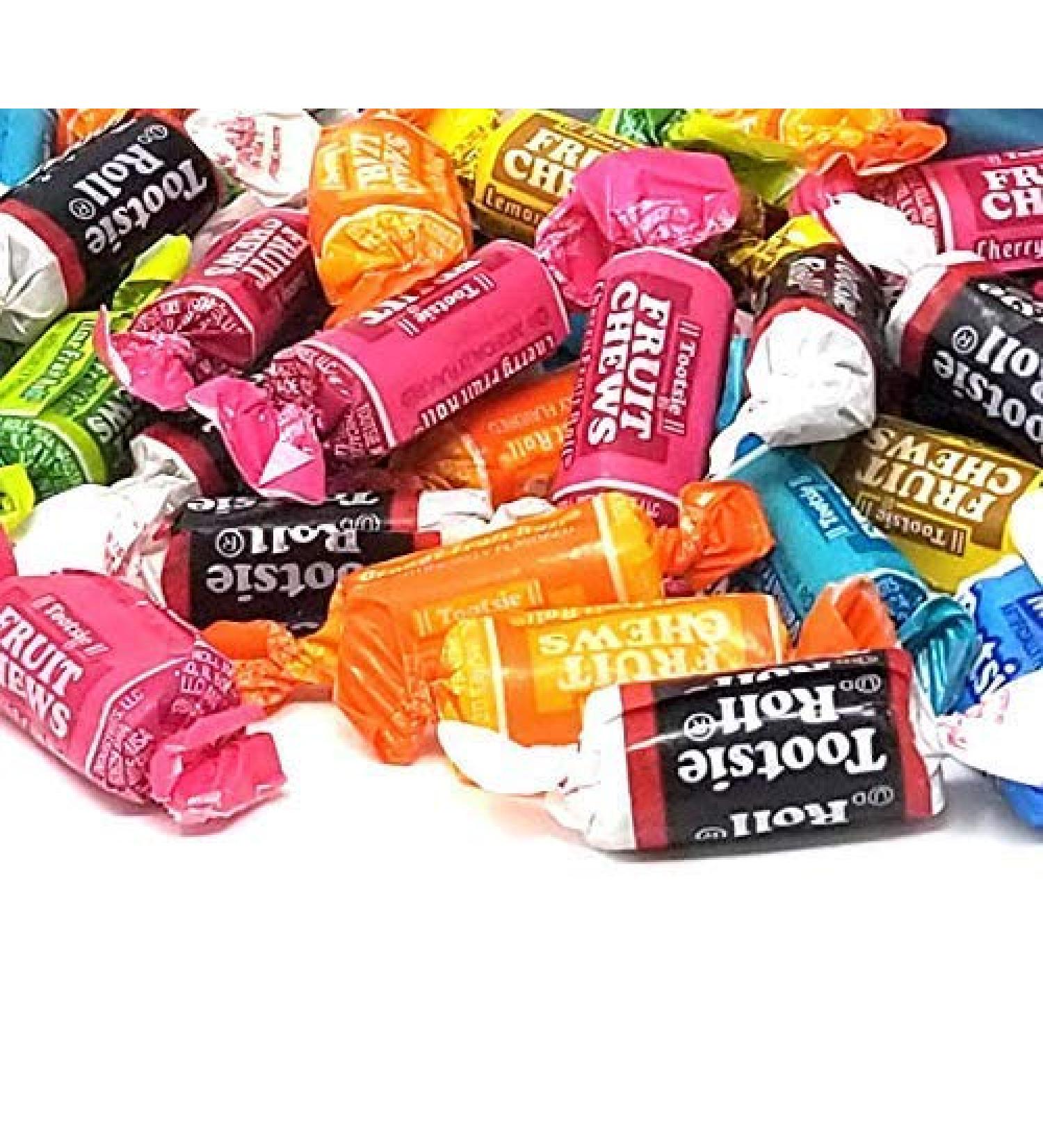 CrazyOutlet Tootsie Roll Chewy Candy Assorted Fruit Taffies - 2lb Bulk Pack - Buy Online on GoSupps.com