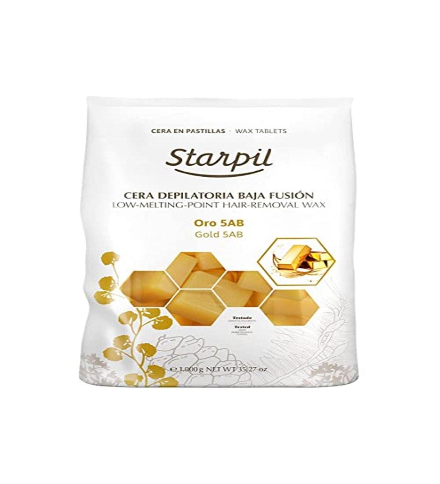 Hot wax GOLD CERA ORO 5AB titanium for professional hair removal waxing STARPIL